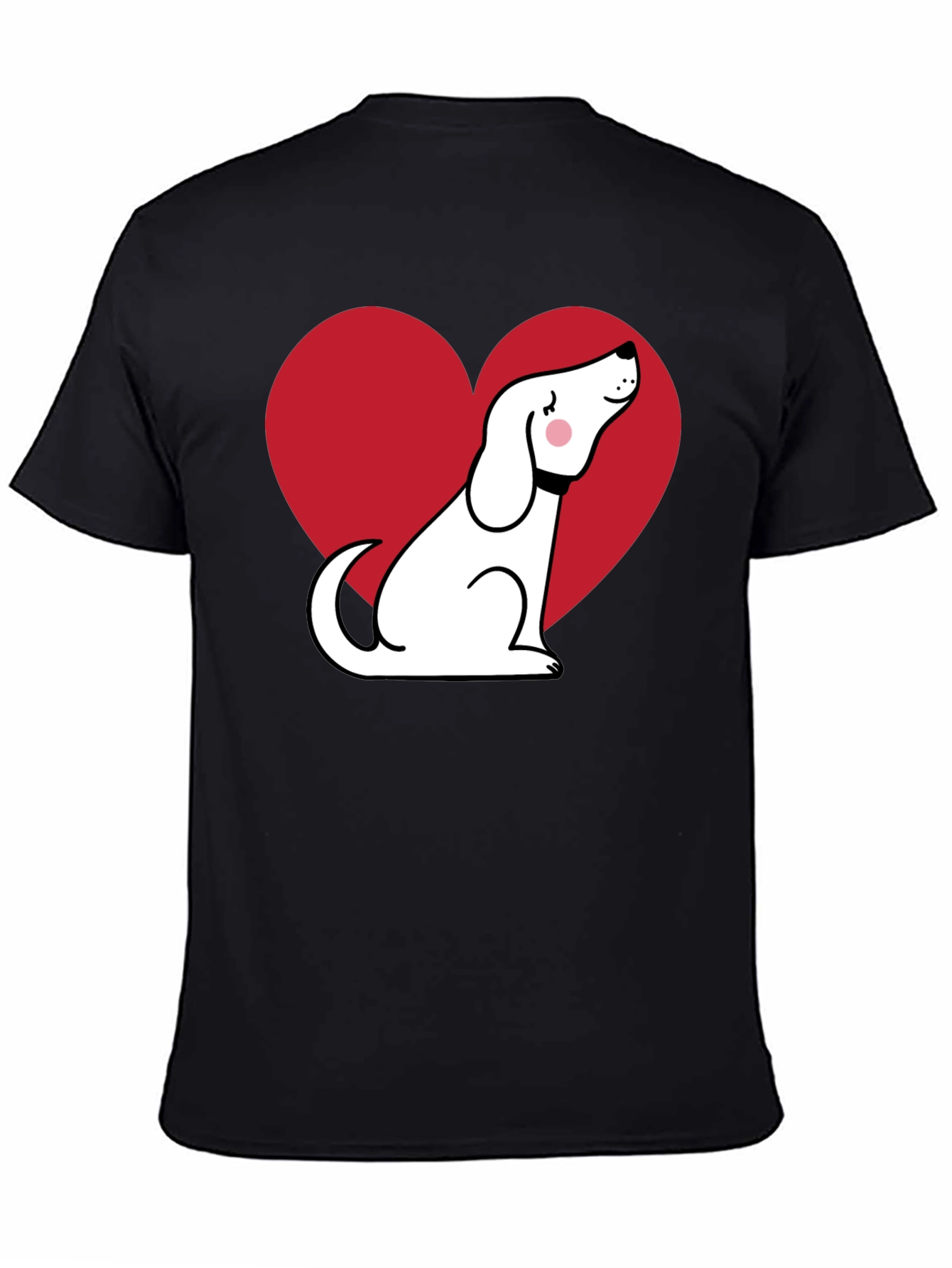 Dog Heart Graphic T-Shirt - Black