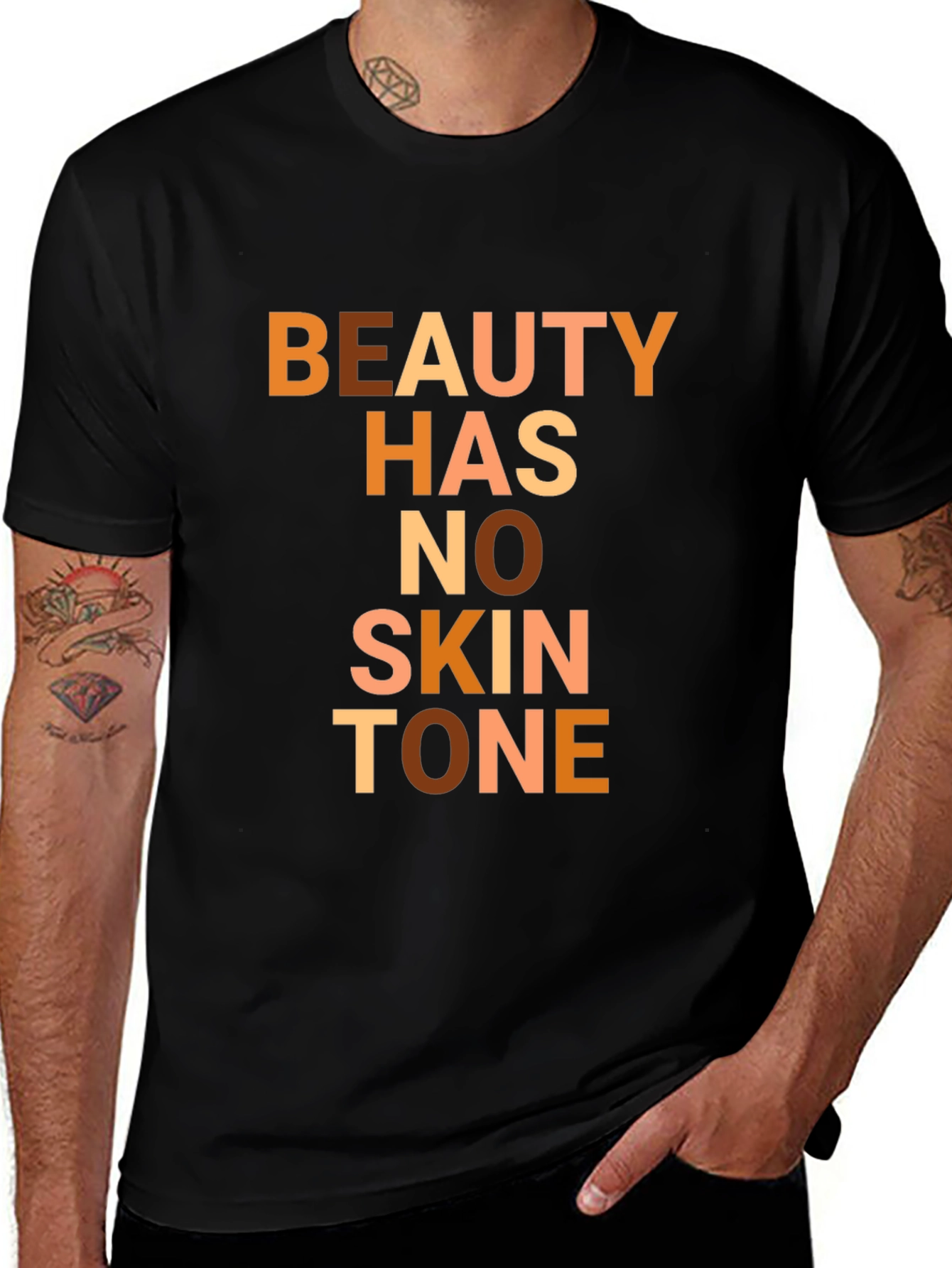 Beauty Has No Skin Tone Graphic Tee - Unisex