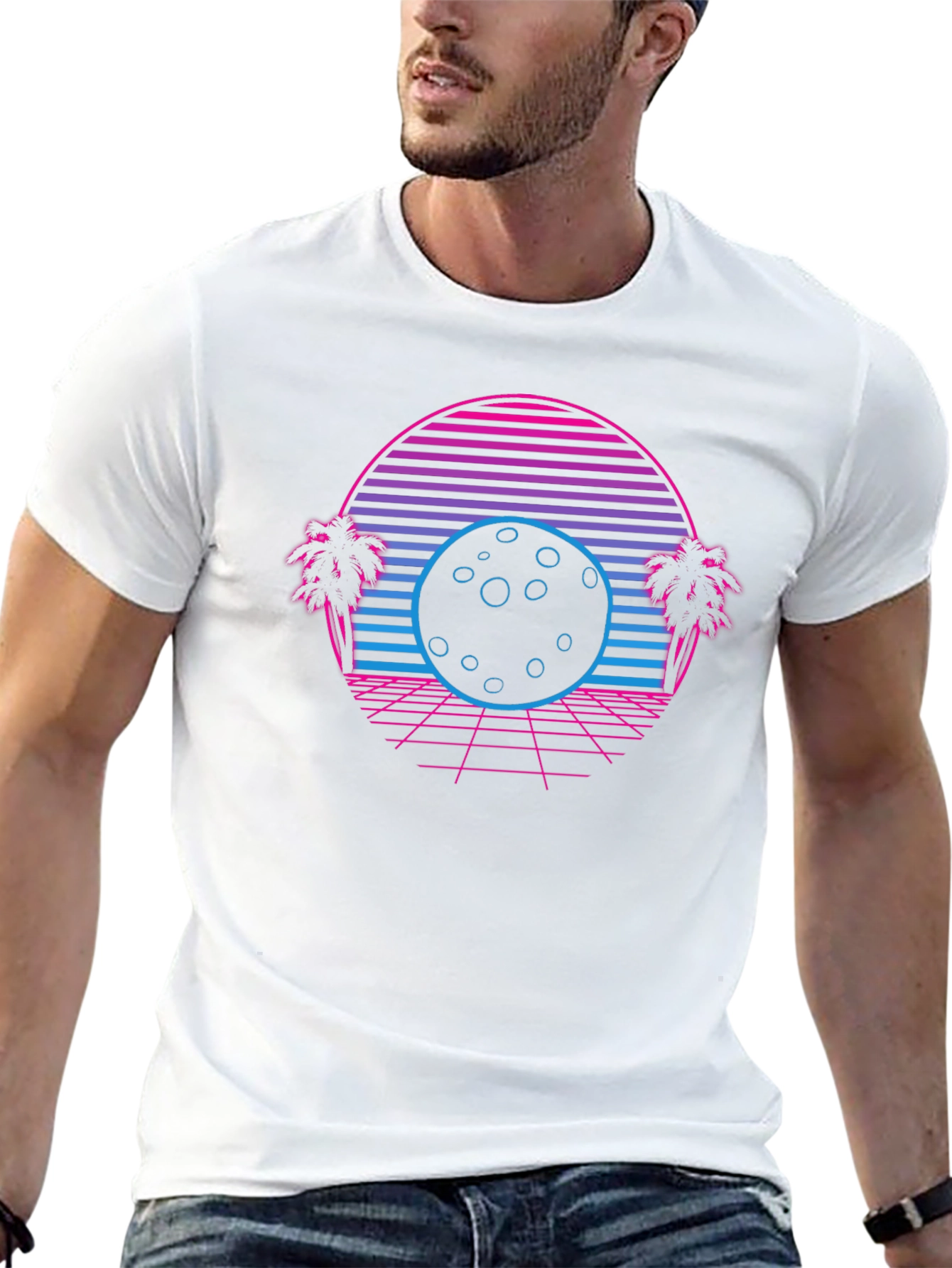 Retro Sunset Moon T-Shirt