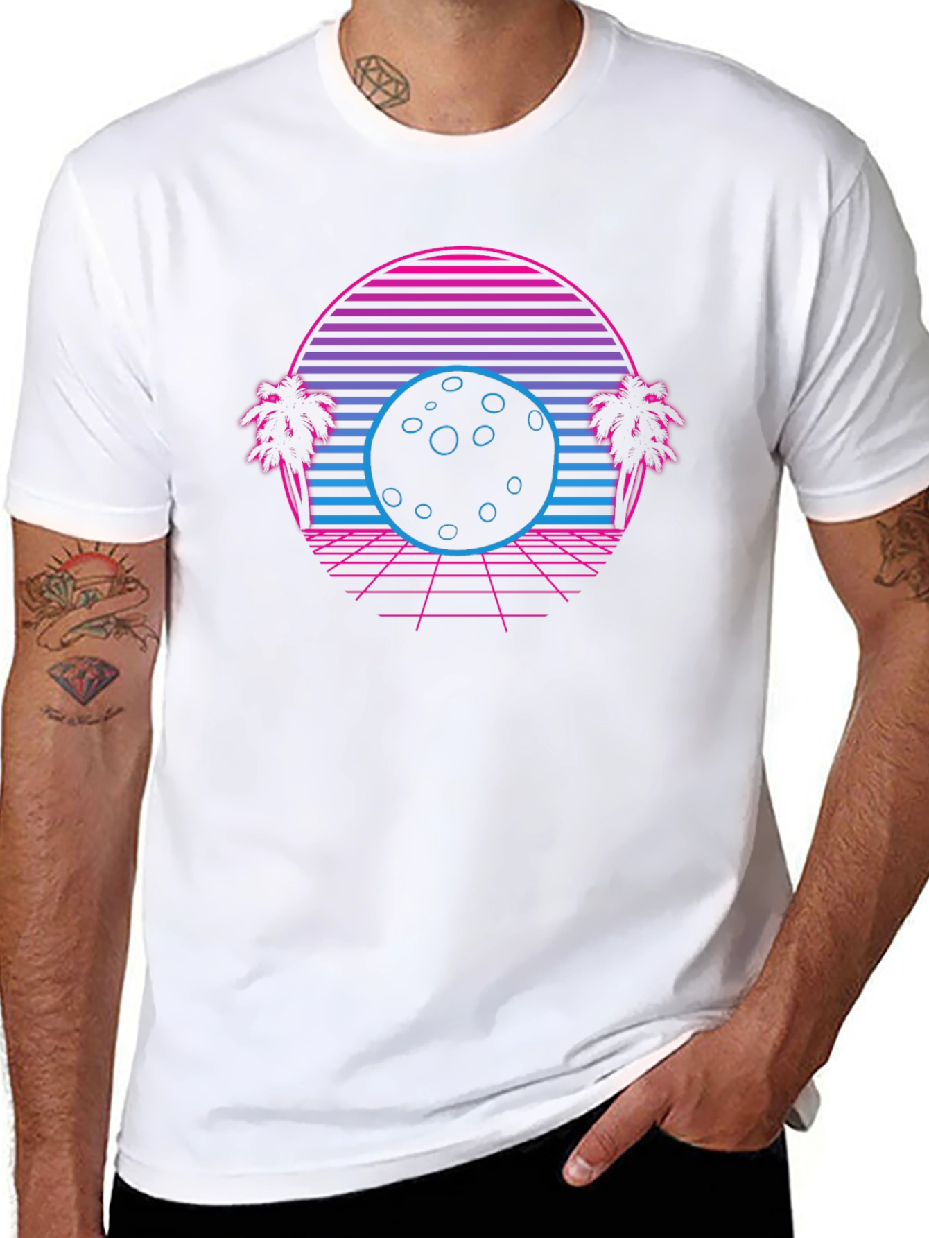 Retro Sunset Moon T-Shirt