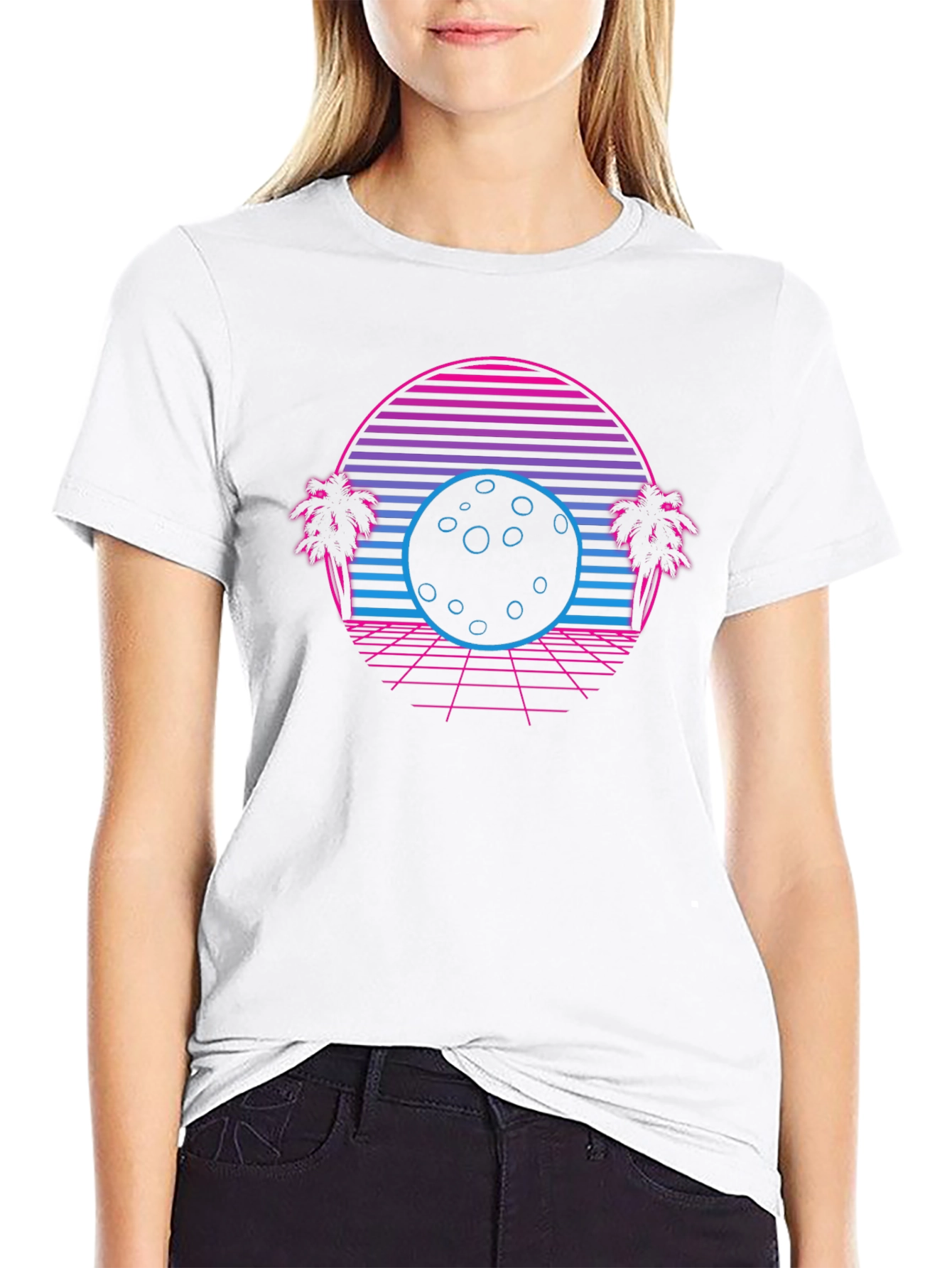 Retro Sunset Moon T-Shirt