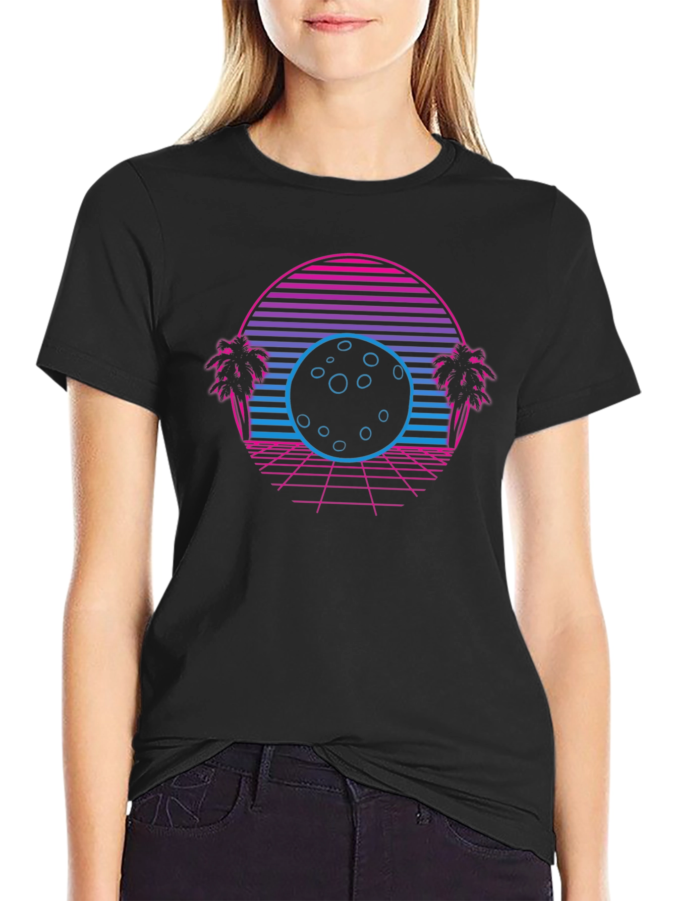 Retro Sunset Moon T-Shirt