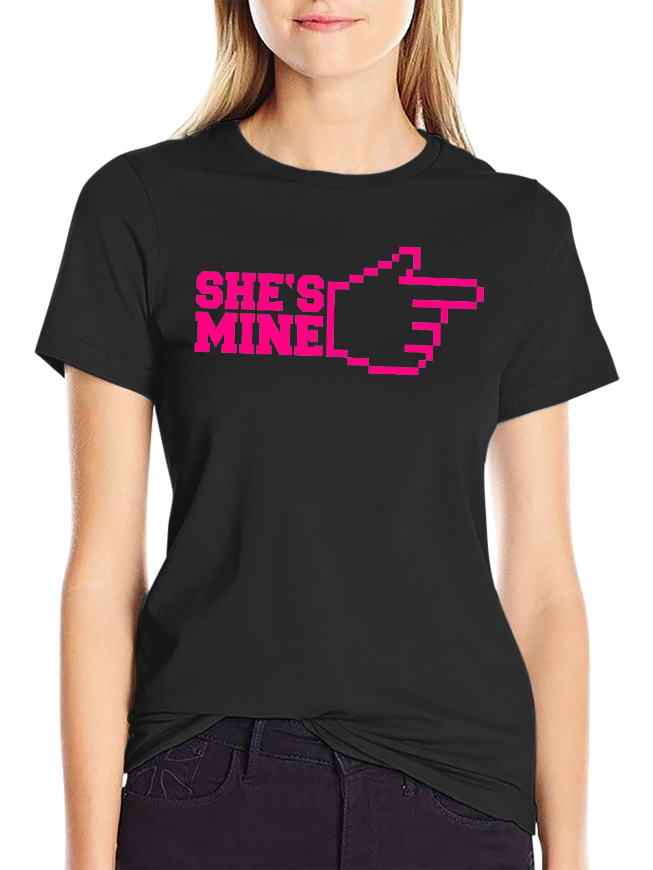 Shes Mine Pixel Art Graphic T-Shirt