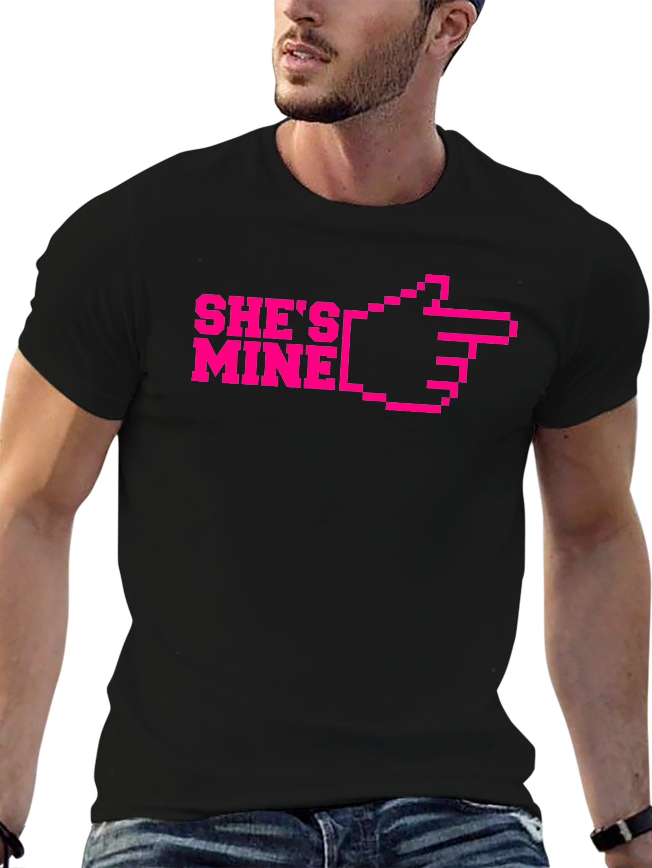 Shes Mine Pixel Art Graphic T-Shirt