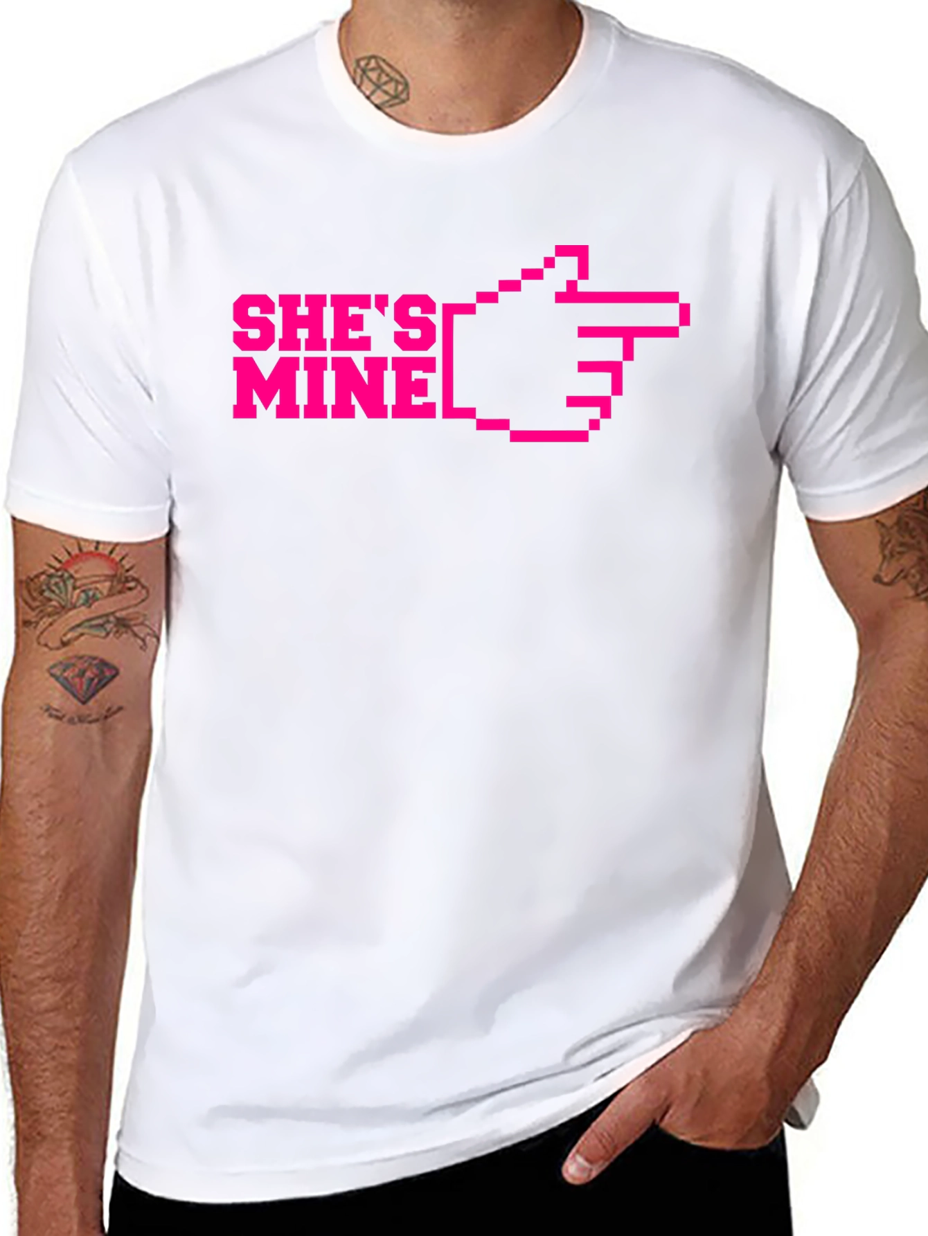 Shes Mine Pixel Art Graphic T-Shirt