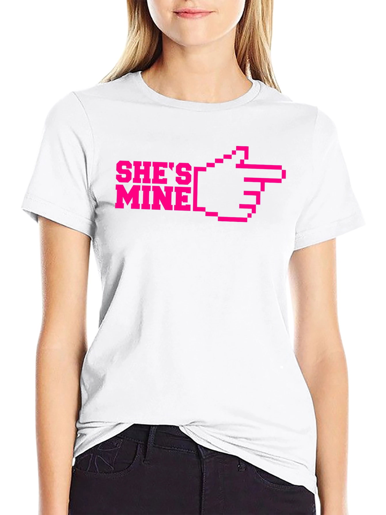 Shes Mine Pixel Art Graphic T-Shirt
