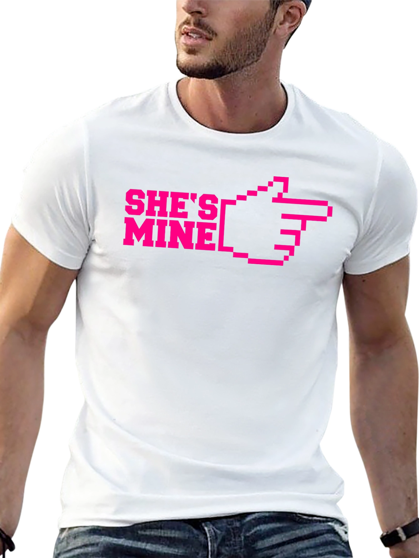 Shes Mine Pixel Art Graphic T-Shirt