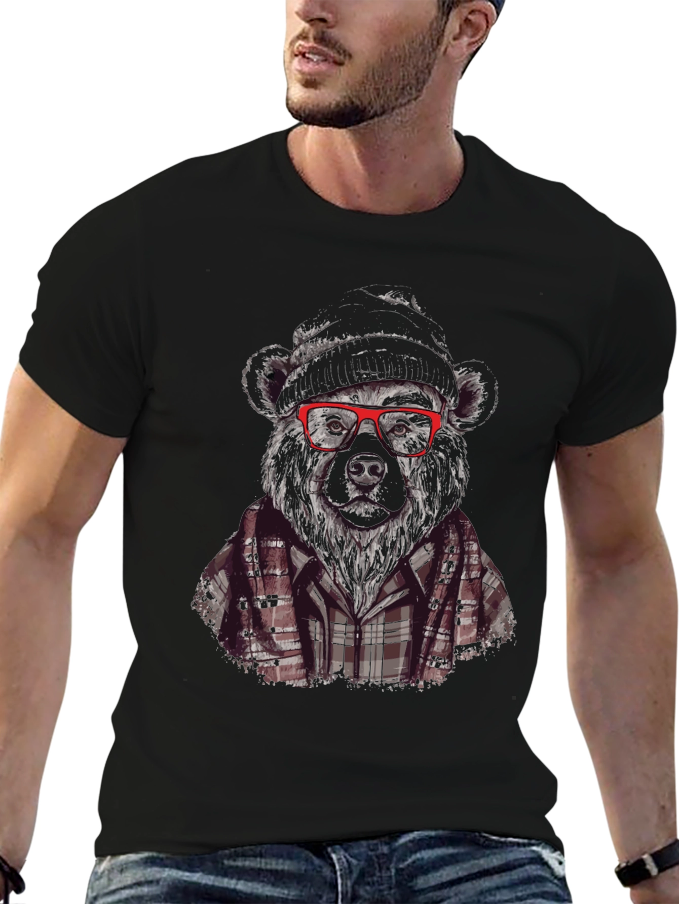 Bear Graphic T-Shirt - Hipster Style Tee