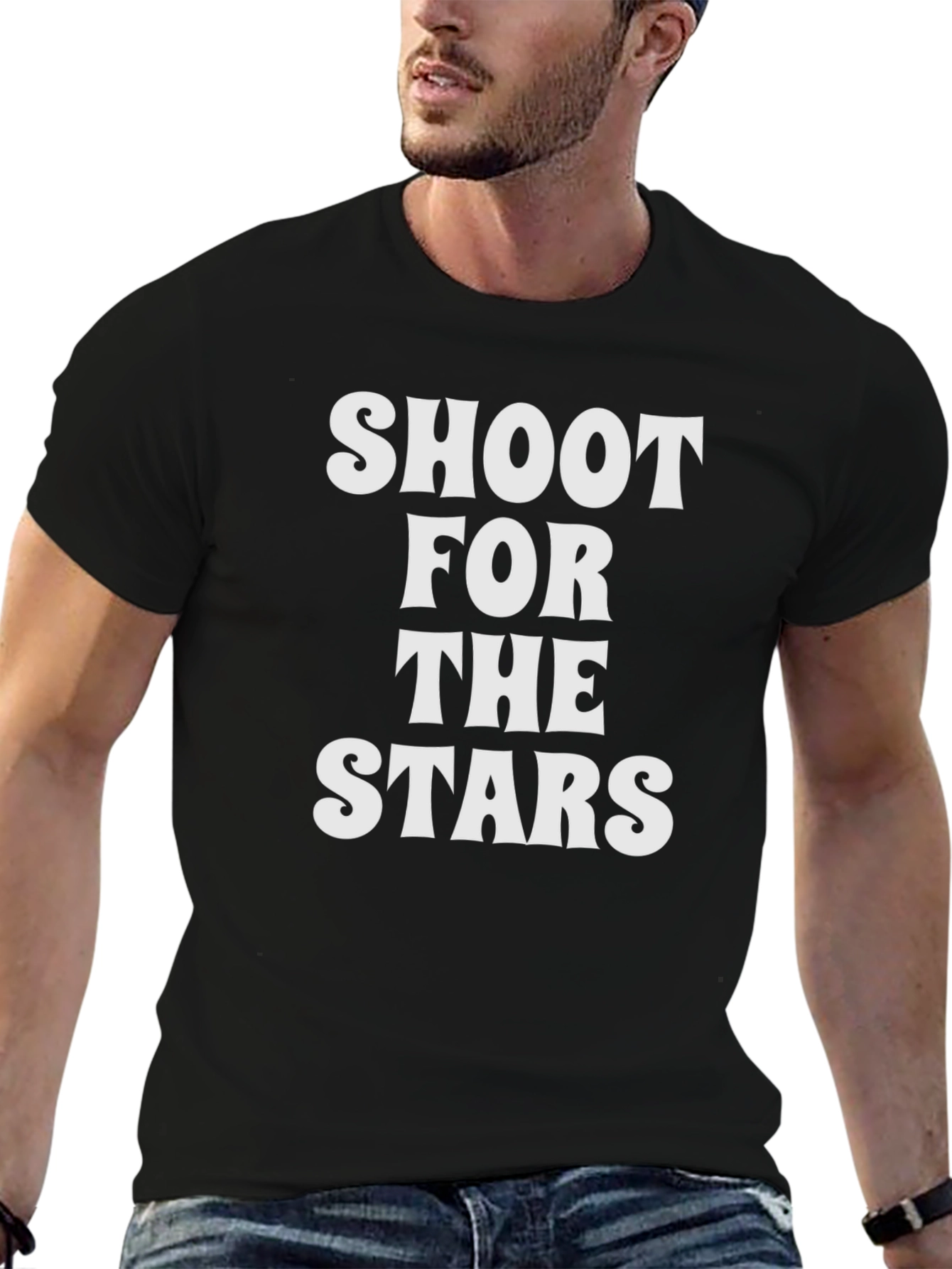 Shoot For The Stars Graphic Tee - Black