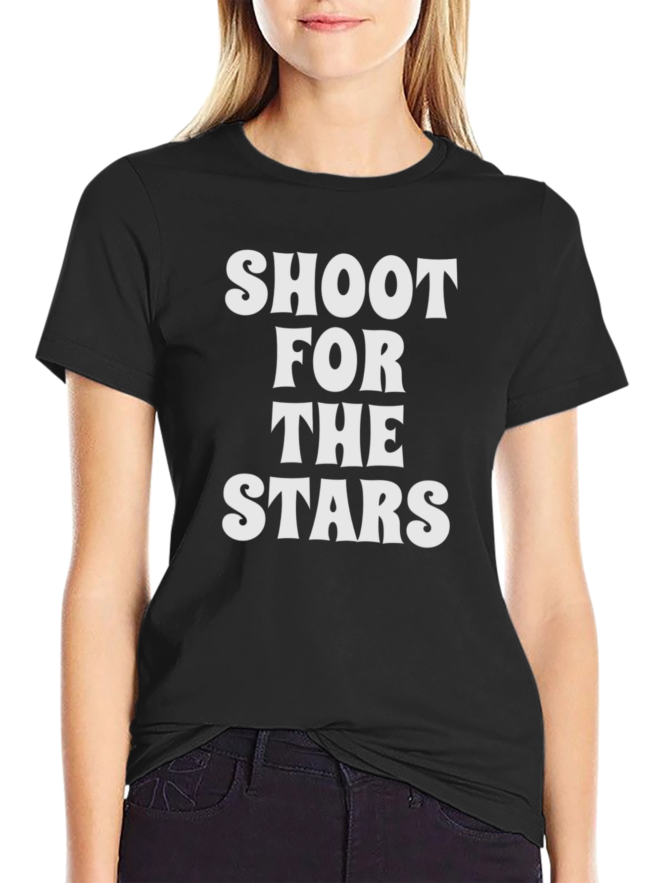Shoot For The Stars Graphic Tee - Black