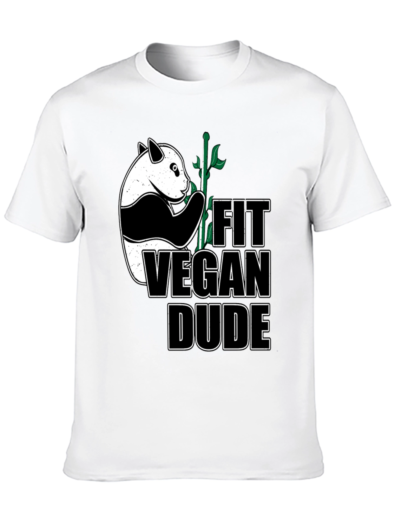 Fit Vegan Dude Panda T-Shirt