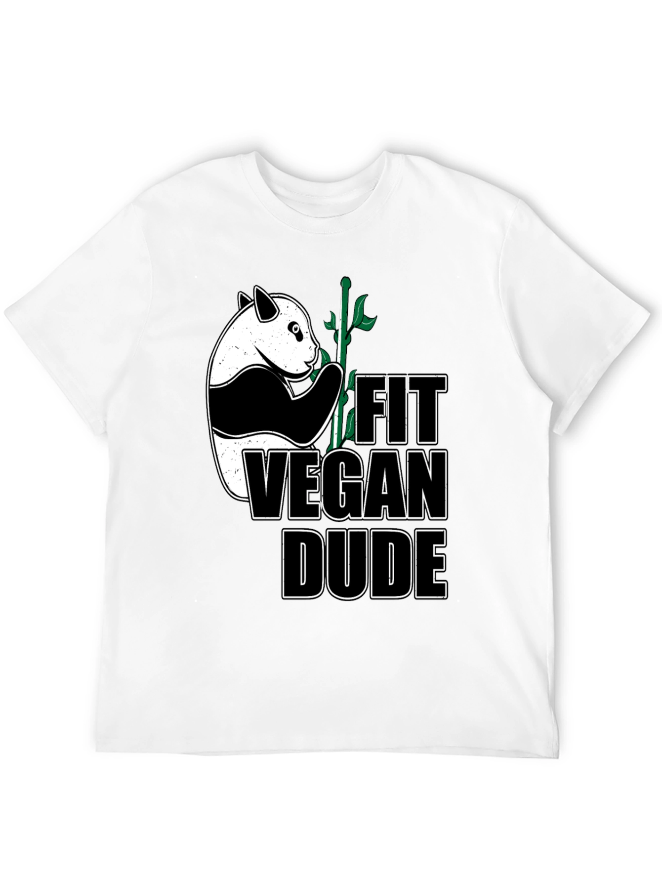 Fit Vegan Dude Panda T-Shirt