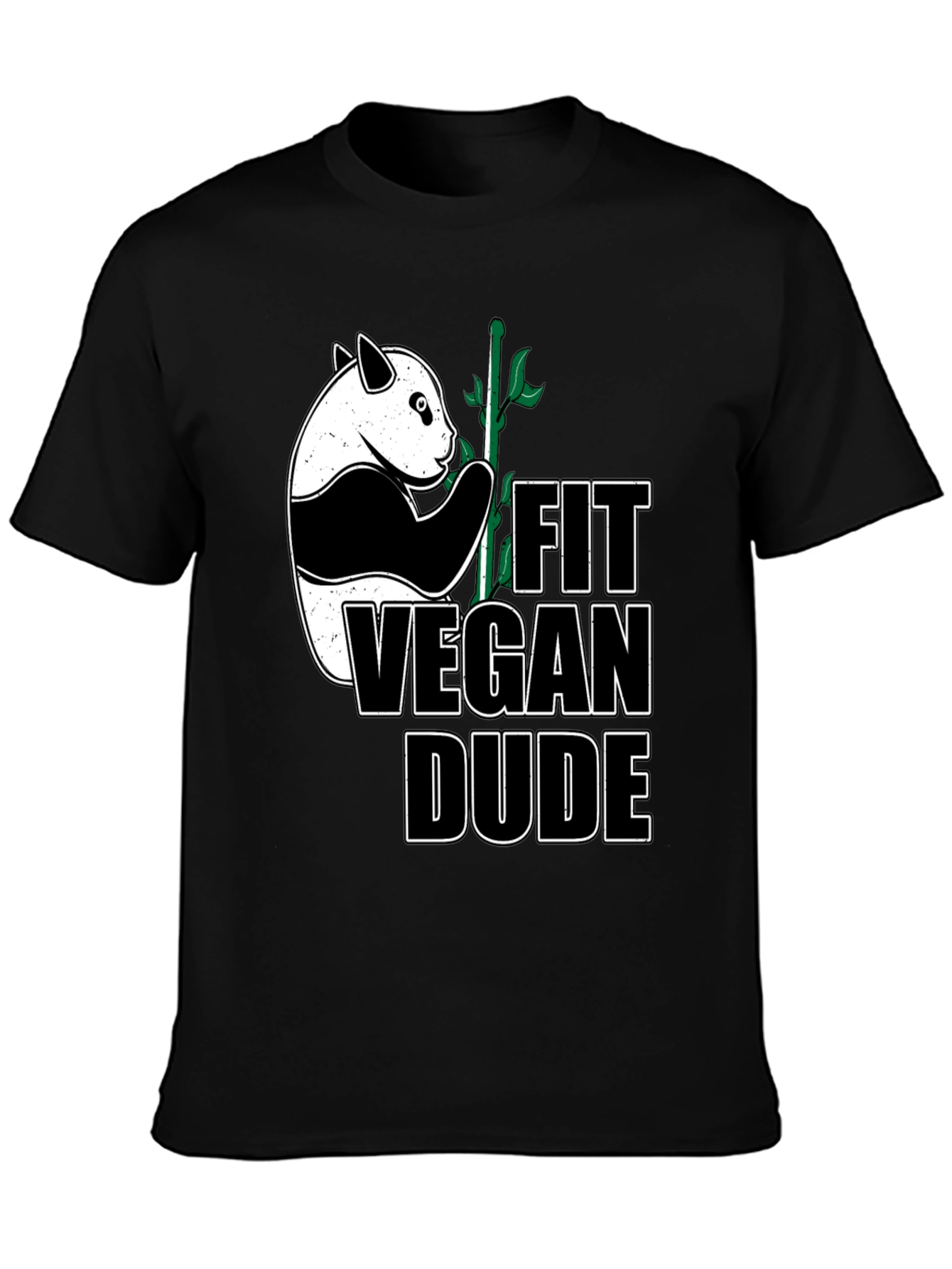 Fit Vegan Dude Panda T-Shirt
