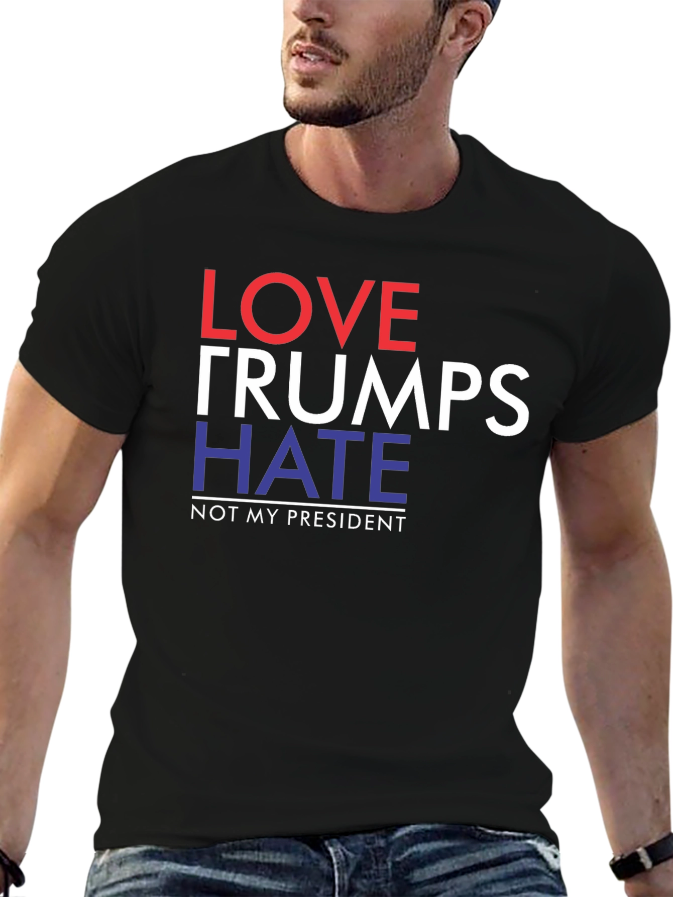 Love Trumps Hate Political Slogan T-Shirt