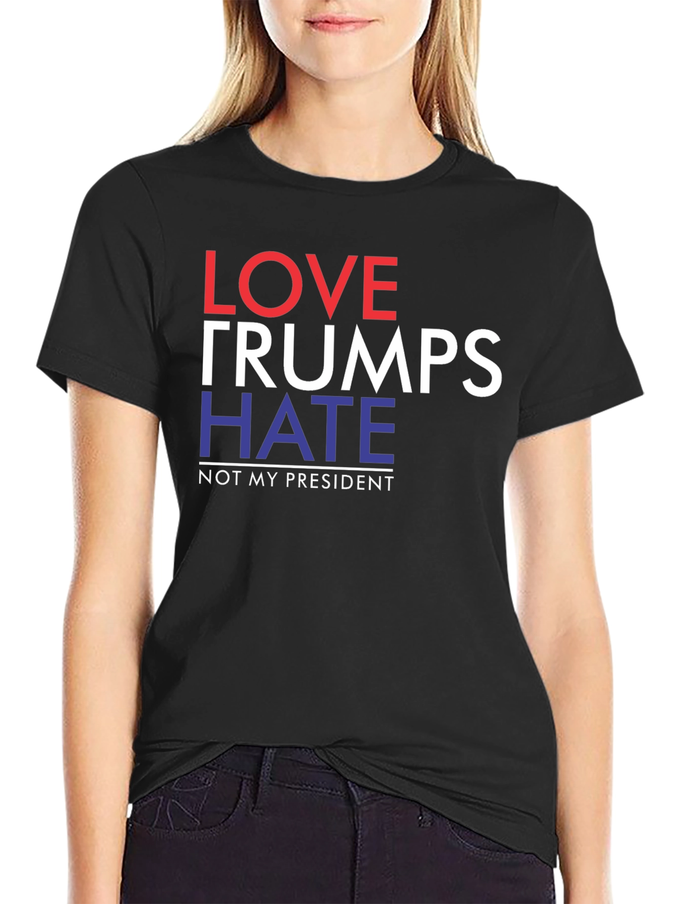 Love Trumps Hate Political Slogan T-Shirt