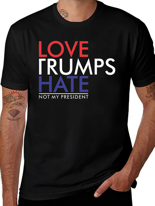 Love Trumps Hate Political Slogan T-Shirt