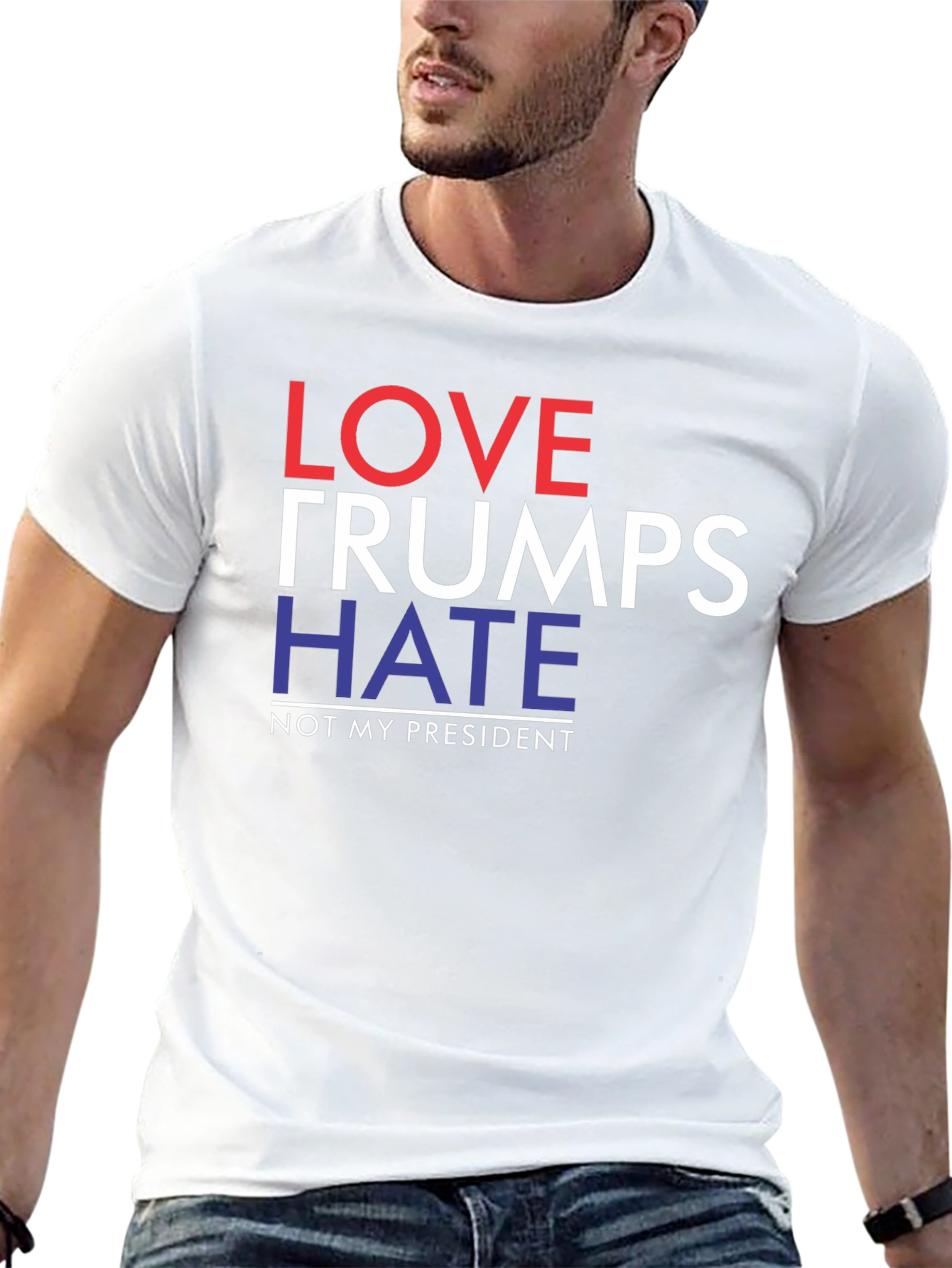 Love Trumps Hate Political Slogan T-Shirt