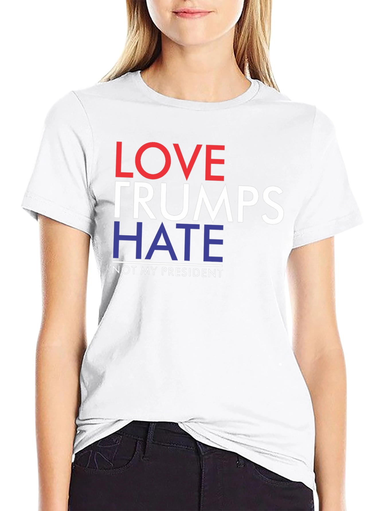 Love Trumps Hate Political Slogan T-Shirt