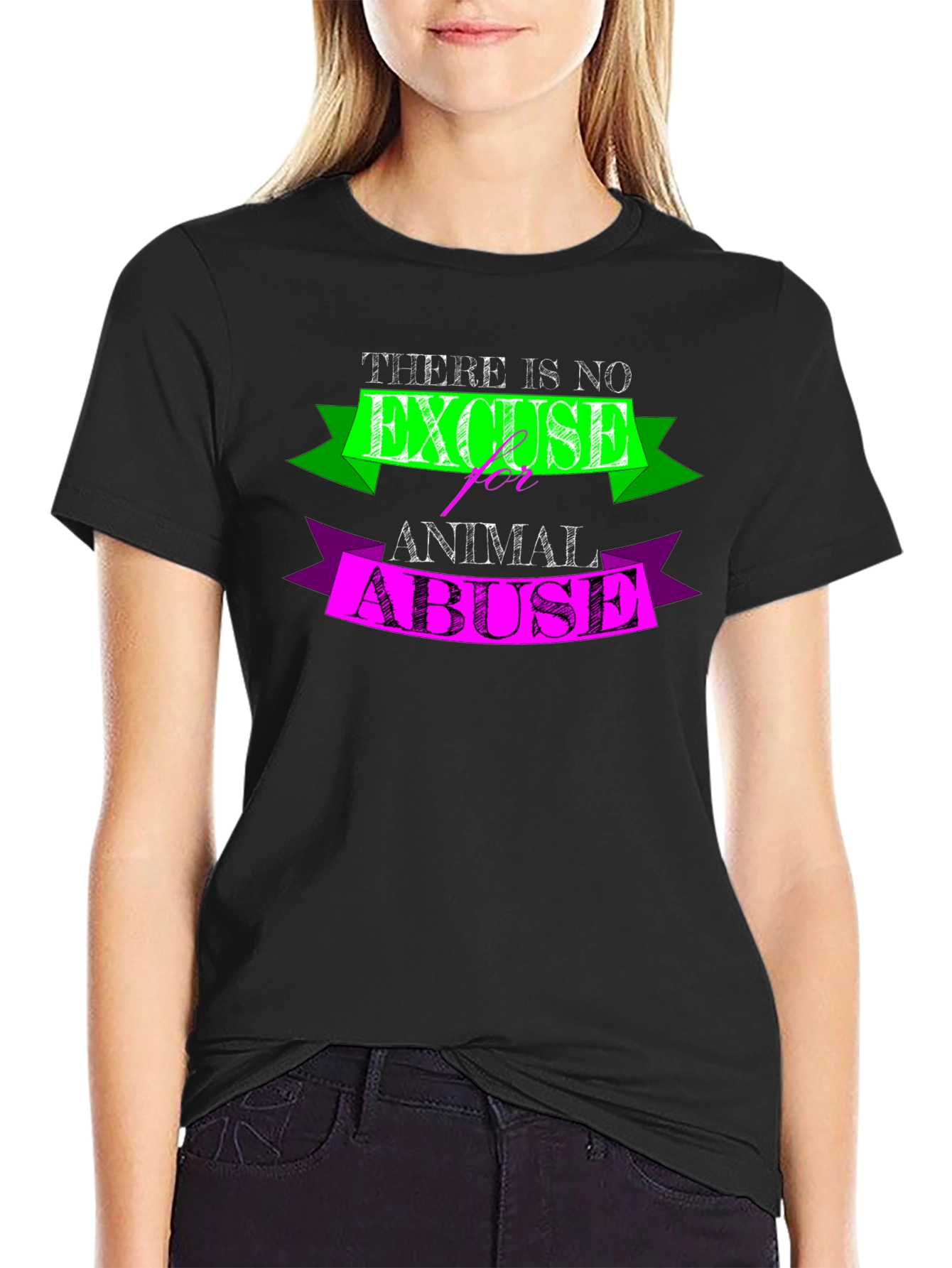 No Excuse for Animal Abuse Graphic Tee