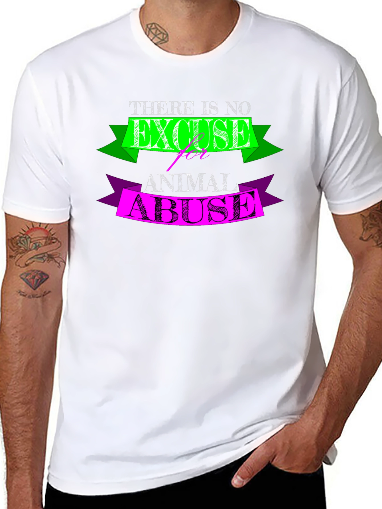 No Excuse for Animal Abuse Graphic Tee