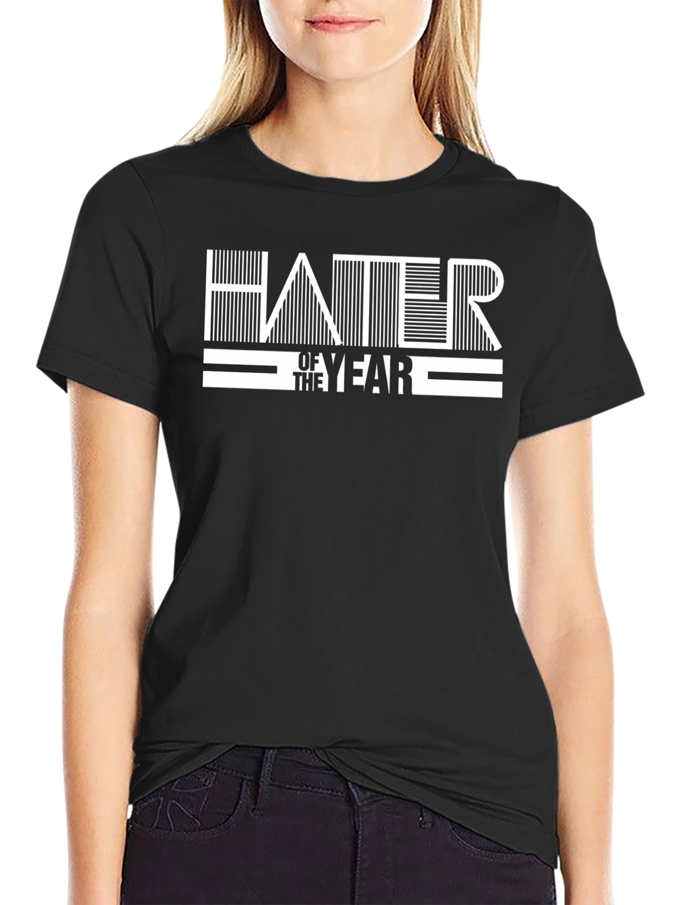 Hater of the Year Black Graphic T-Shirt