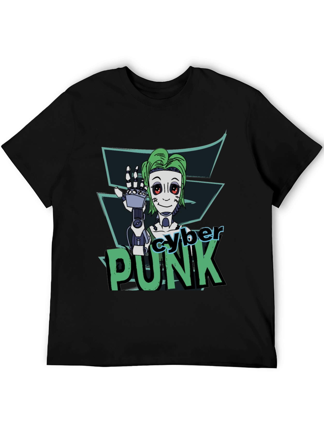 Cyberpunk Robot Graphic T-Shirt