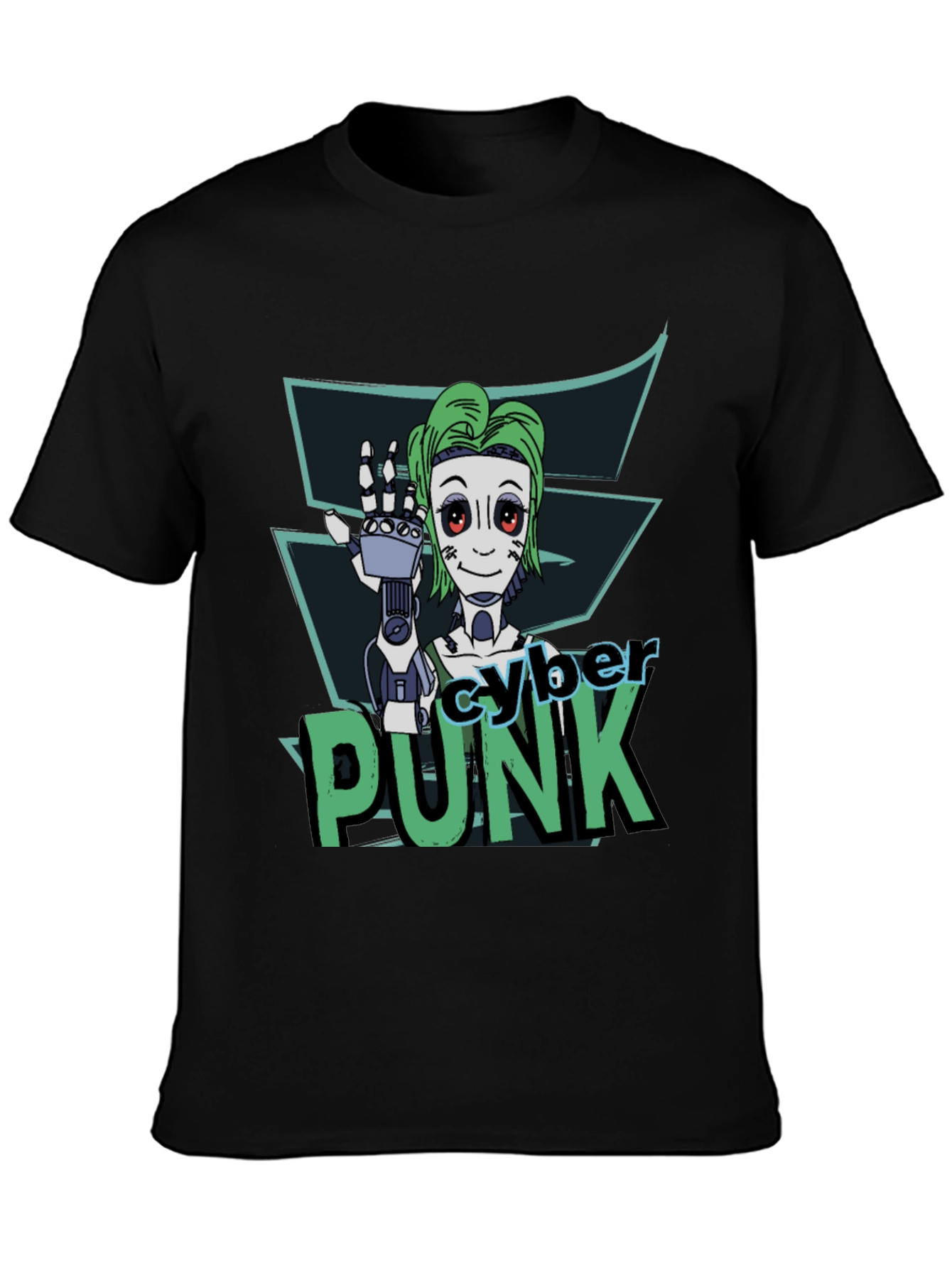Cyberpunk Robot Graphic T-Shirt