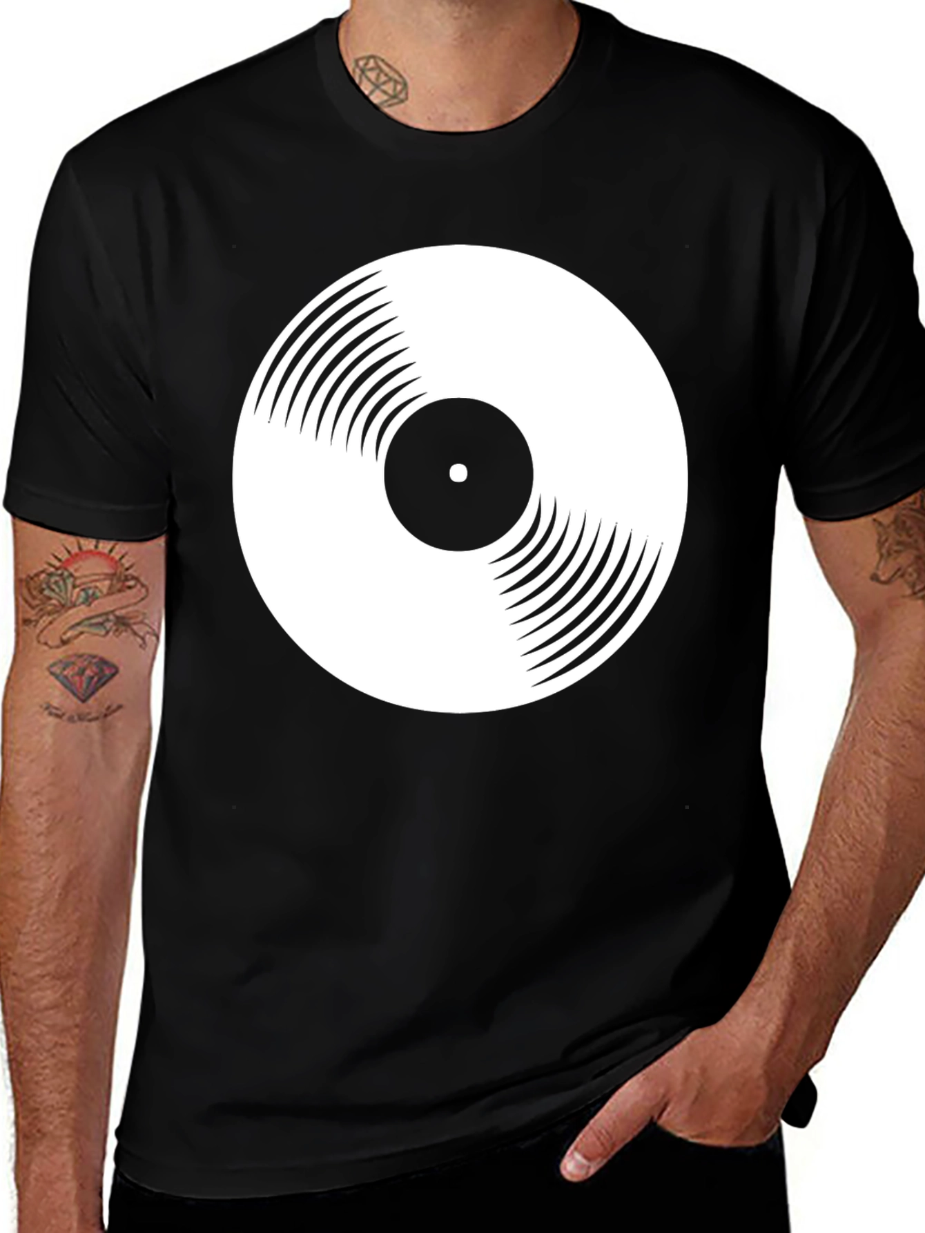 Retro Vinyl Record Graphic T-Shirt
