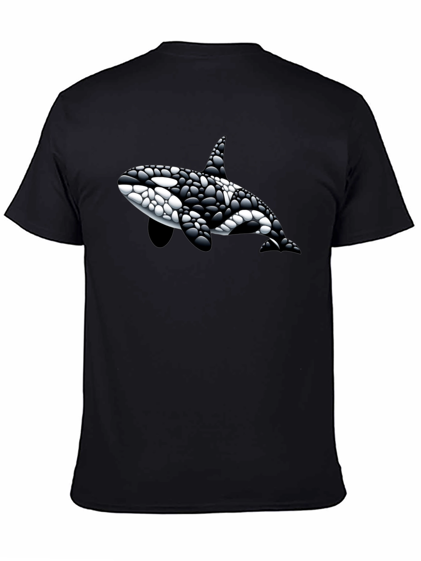 Killer Whale Graphic Tee - Black Cotton Blend