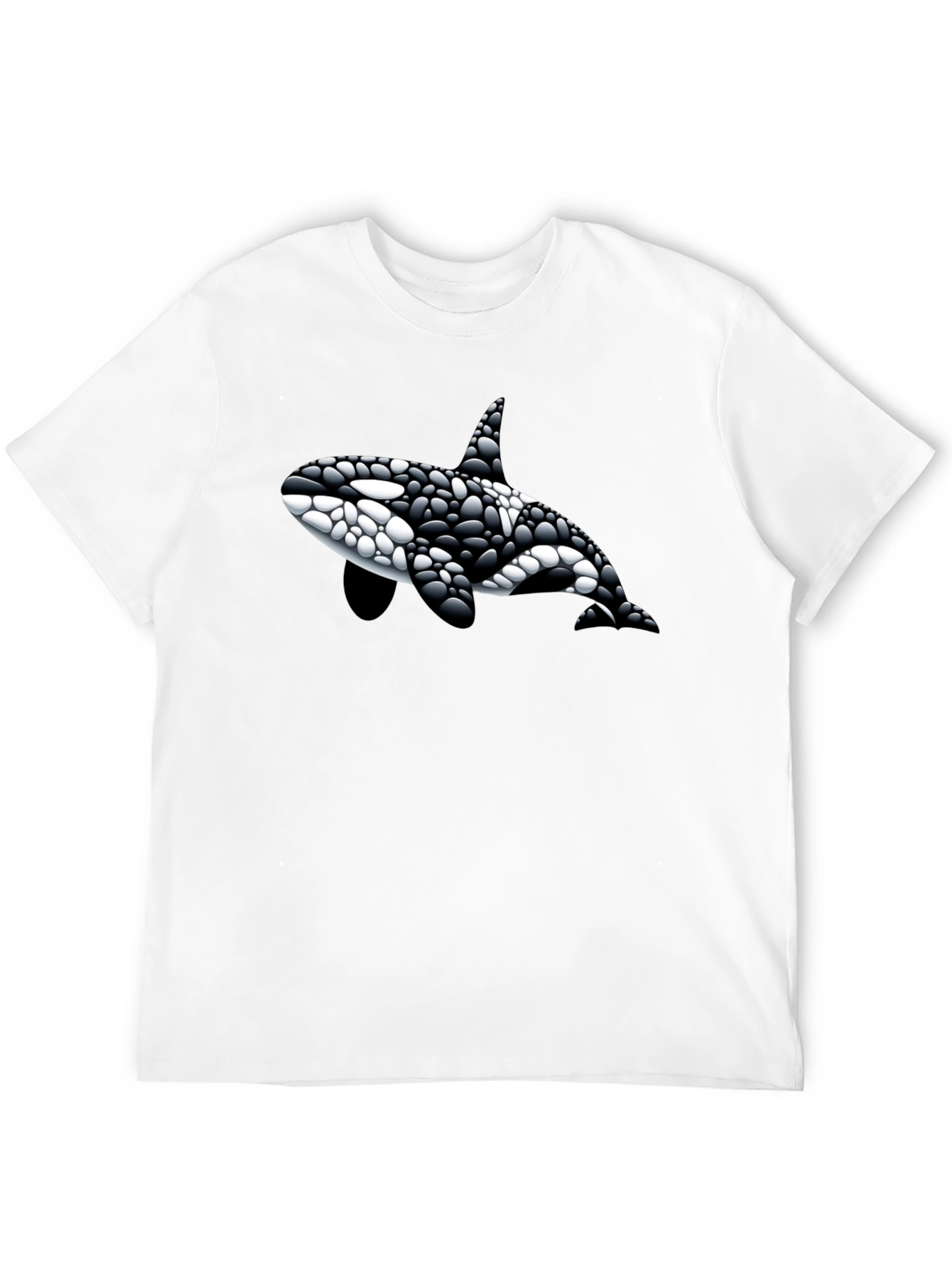 Killer Whale Graphic Tee - Black Cotton Blend