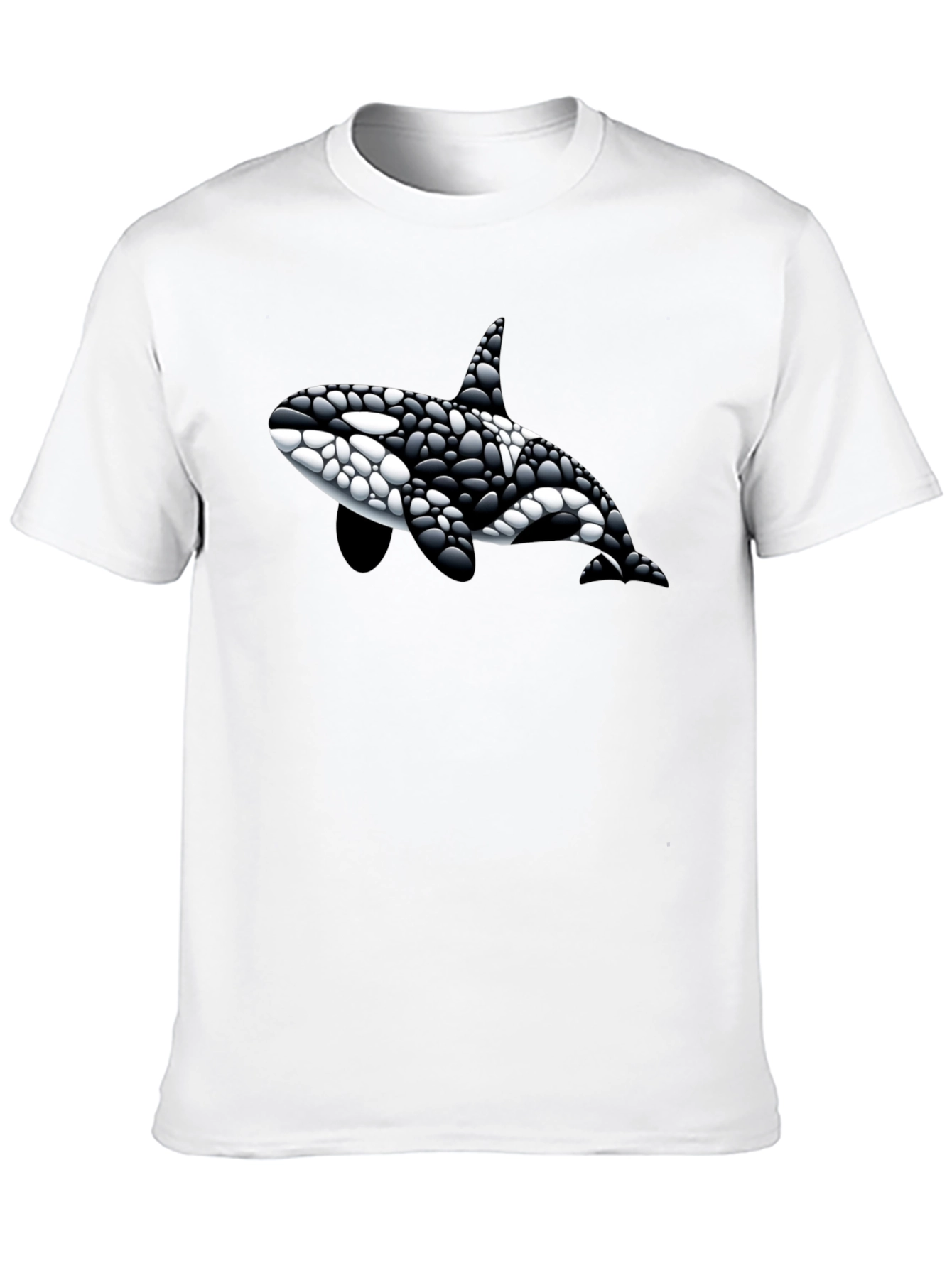 Killer Whale Graphic Tee - Black Cotton Blend