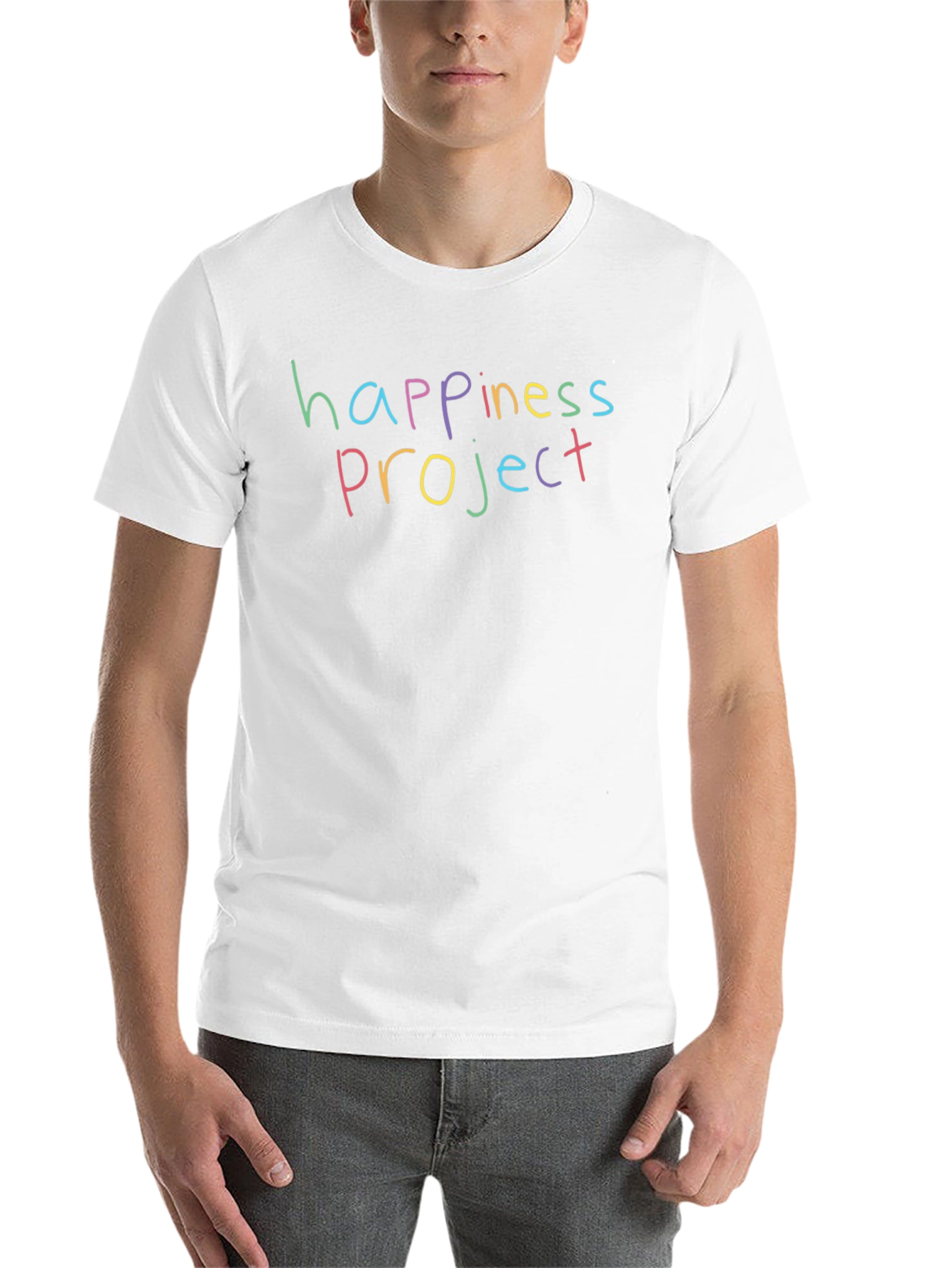Happiness Project Graphic Tee - Black Crew Neck