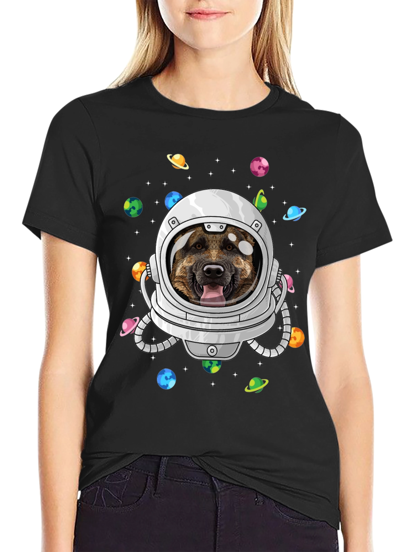 Astronaut Dog T-Shirt - Space Lover Tee