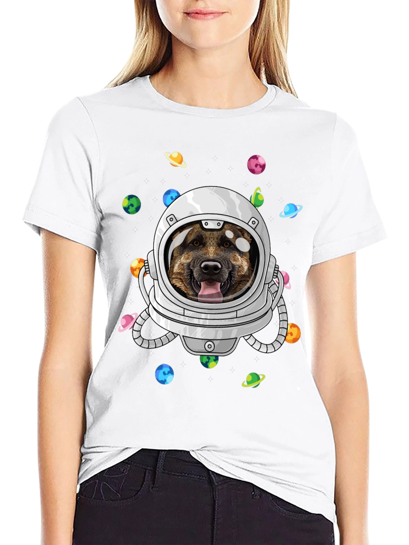 Astronaut Dog T-Shirt - Space Lover Tee