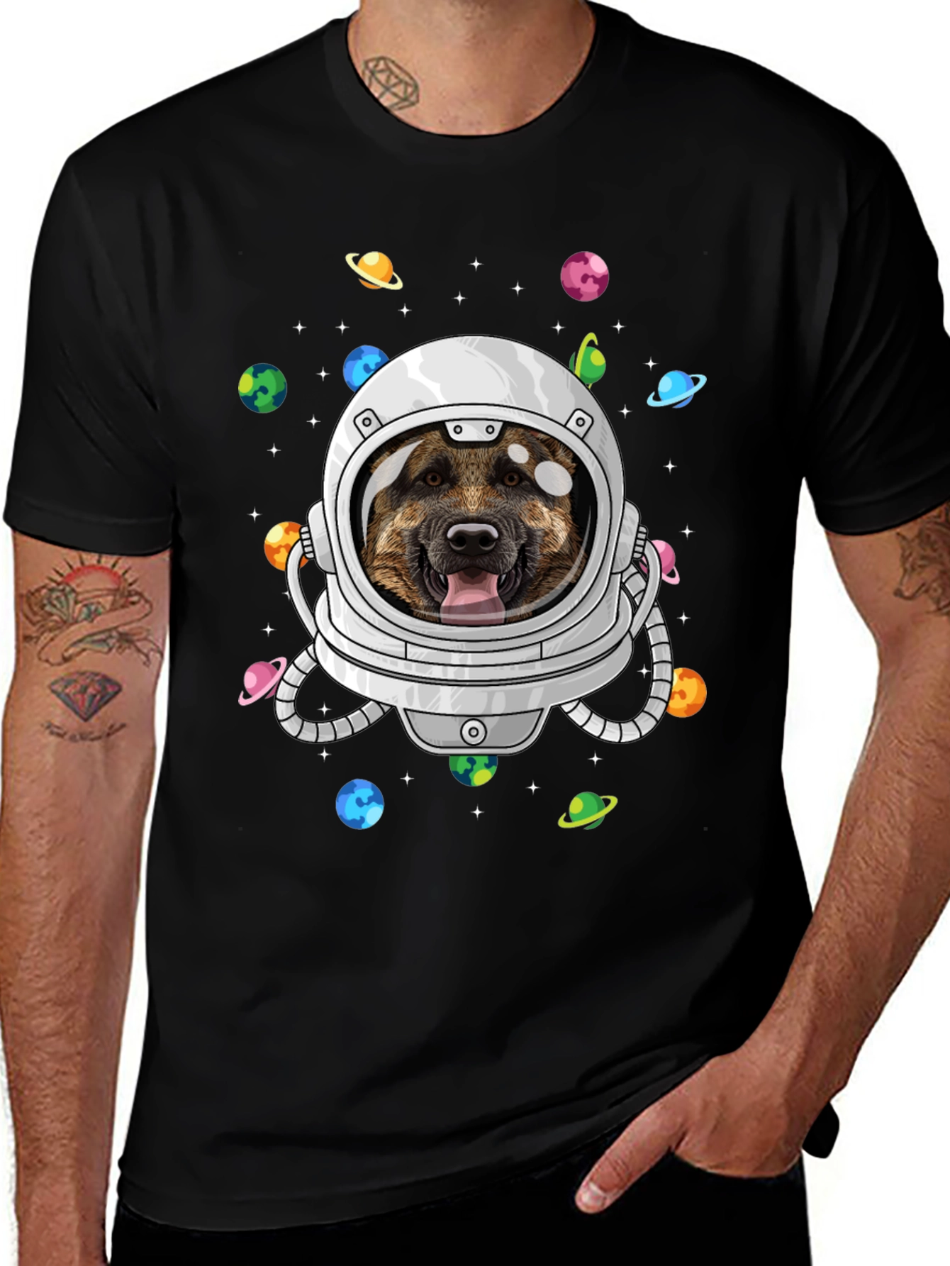 Astronaut Dog T-Shirt - Space Lover Tee