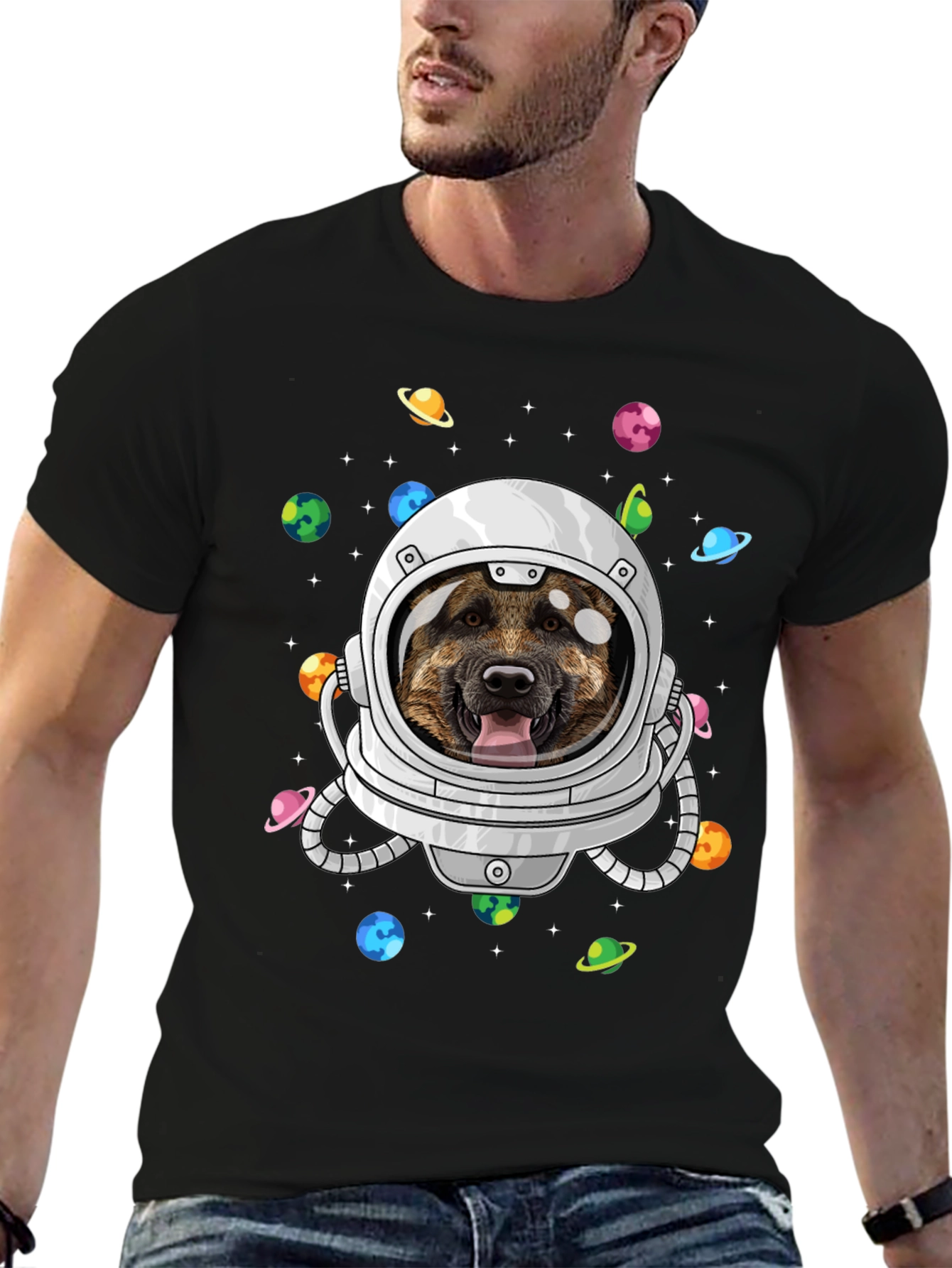 Astronaut Dog T-Shirt - Space Lover Tee