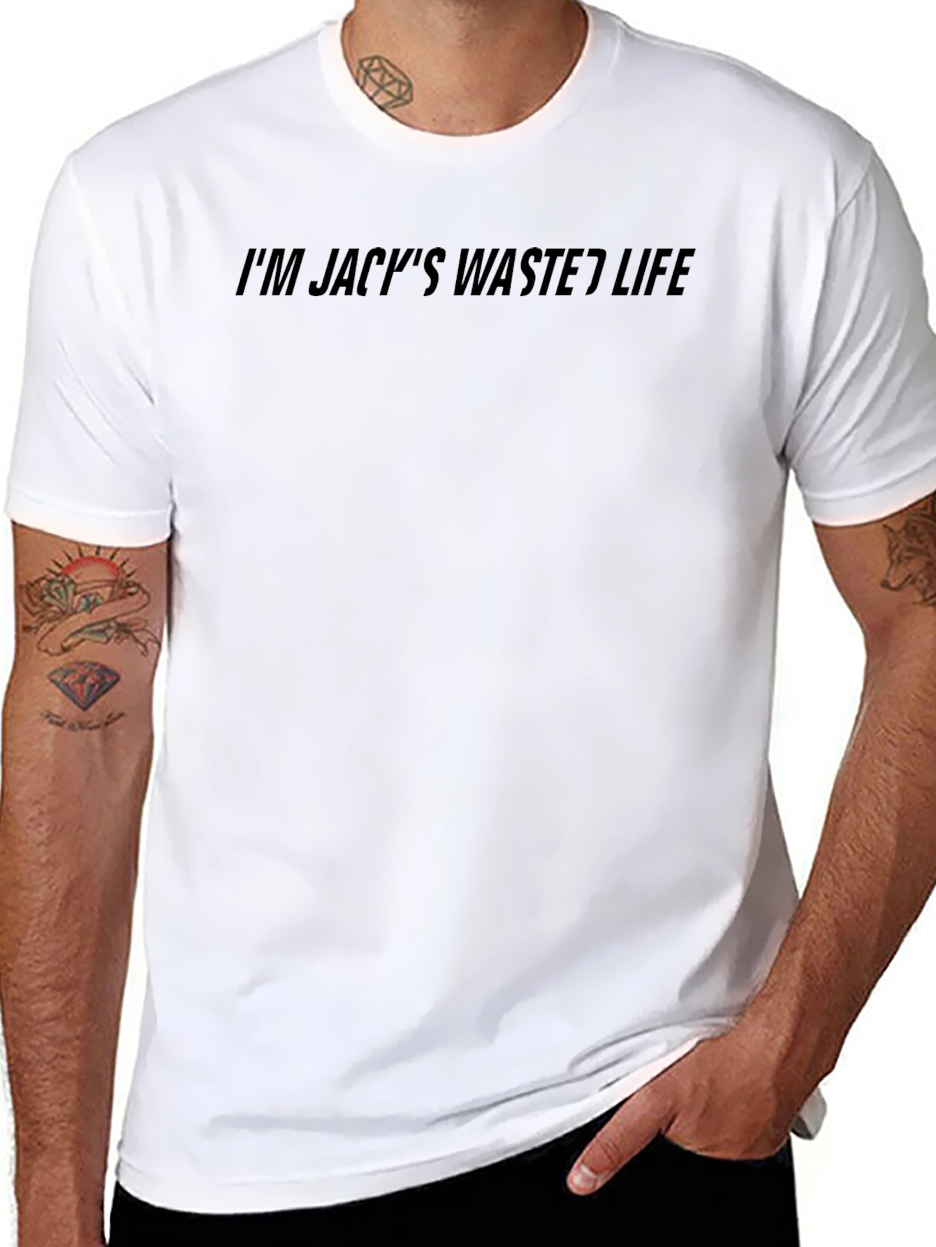 Im Jacks Wasted Life T-Shirt - Black Casual