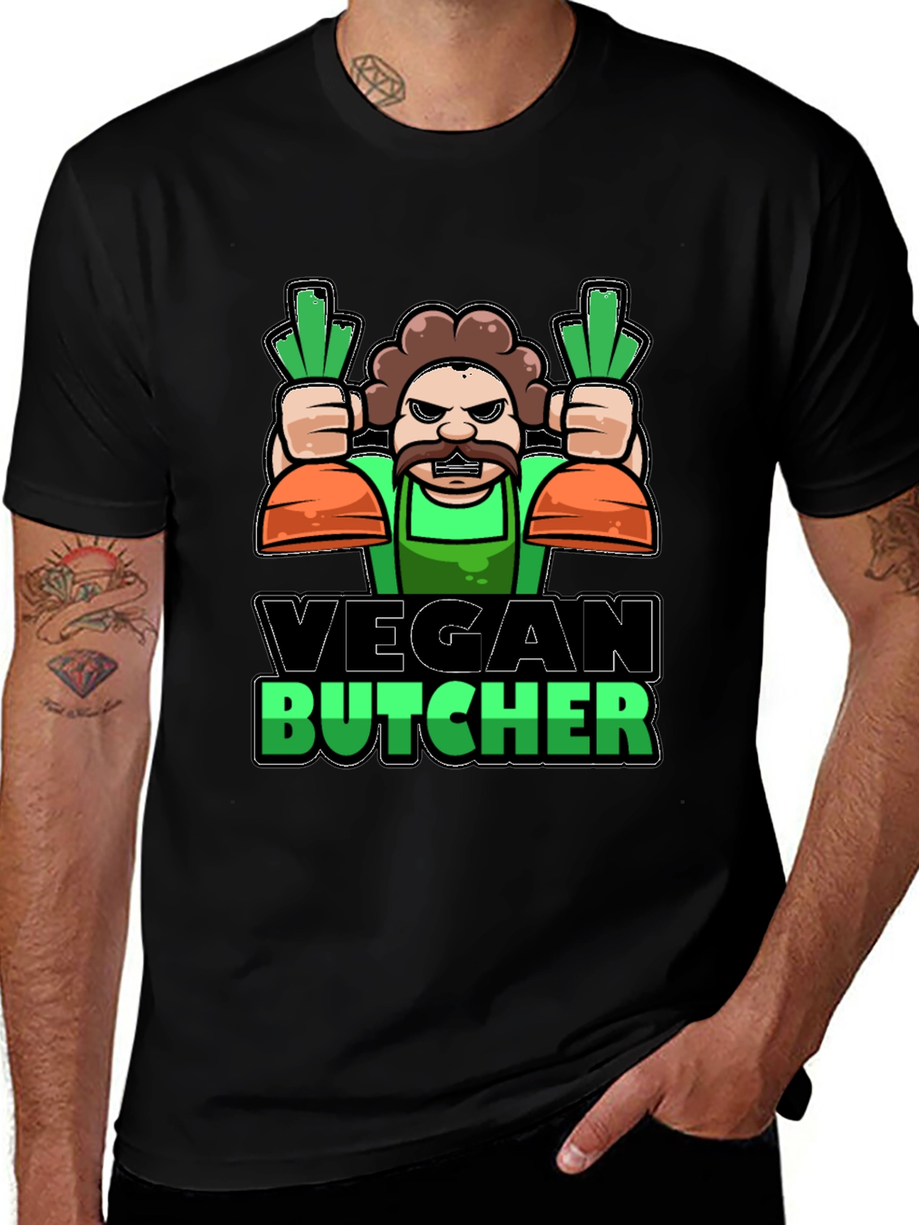 Vegan Butcher T-Shirt - Funny Graphic Tee