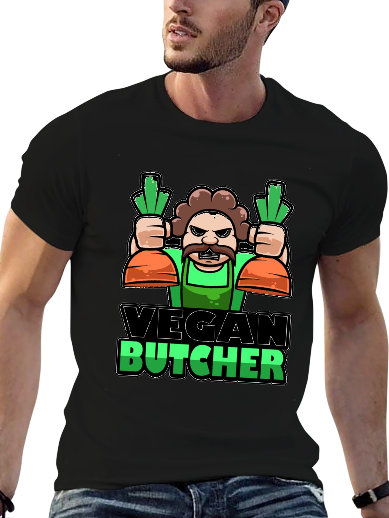 Vegan Butcher T-Shirt - Funny Graphic Tee