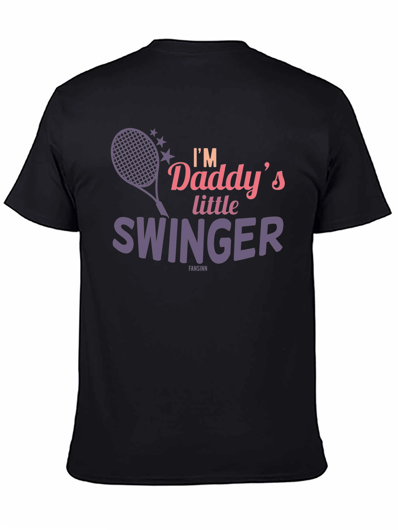 Daddys Little Swinger T-Shirt Funny Tennis Tee