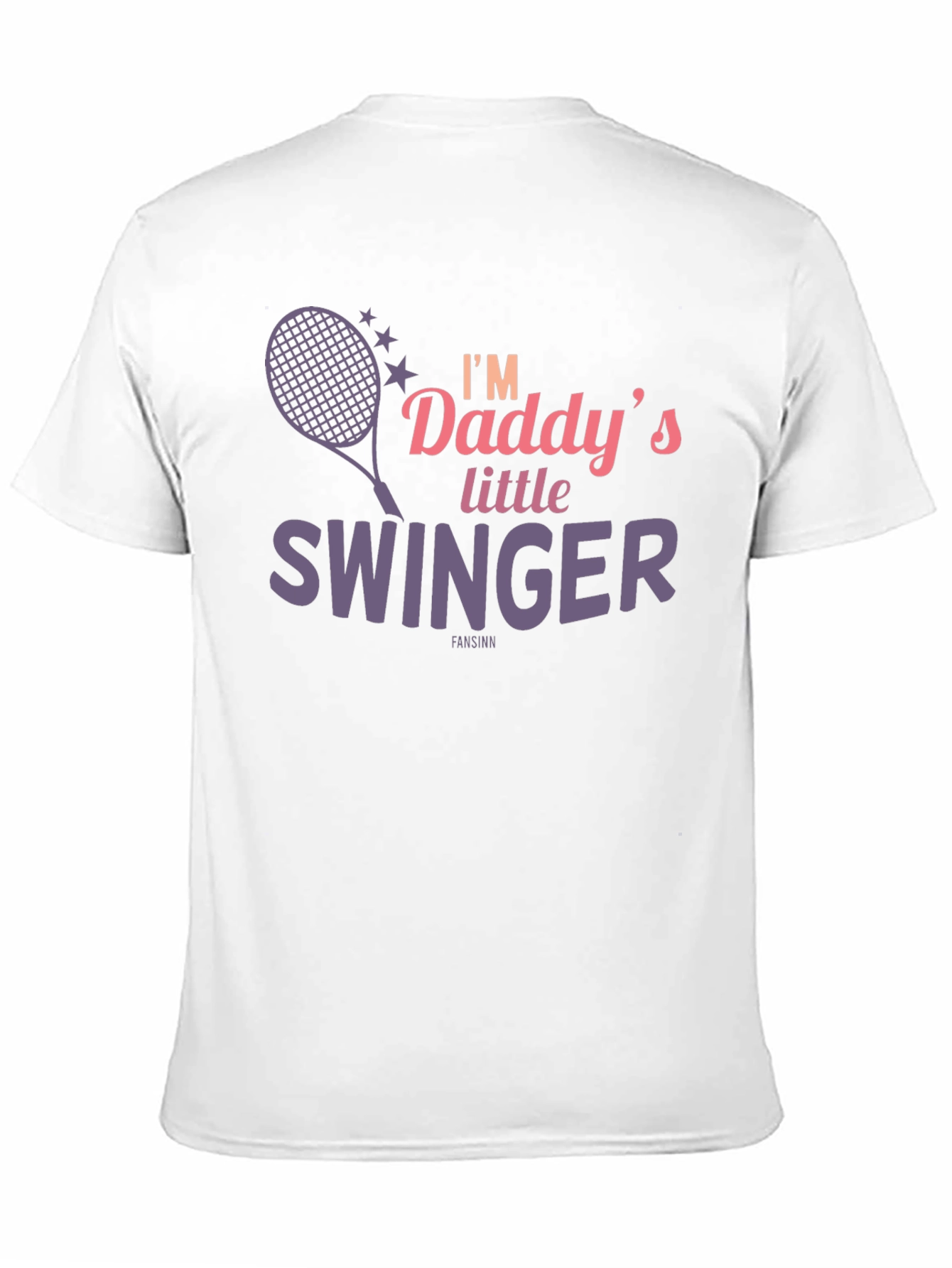 Daddys Little Swinger T-Shirt Funny Tennis Tee