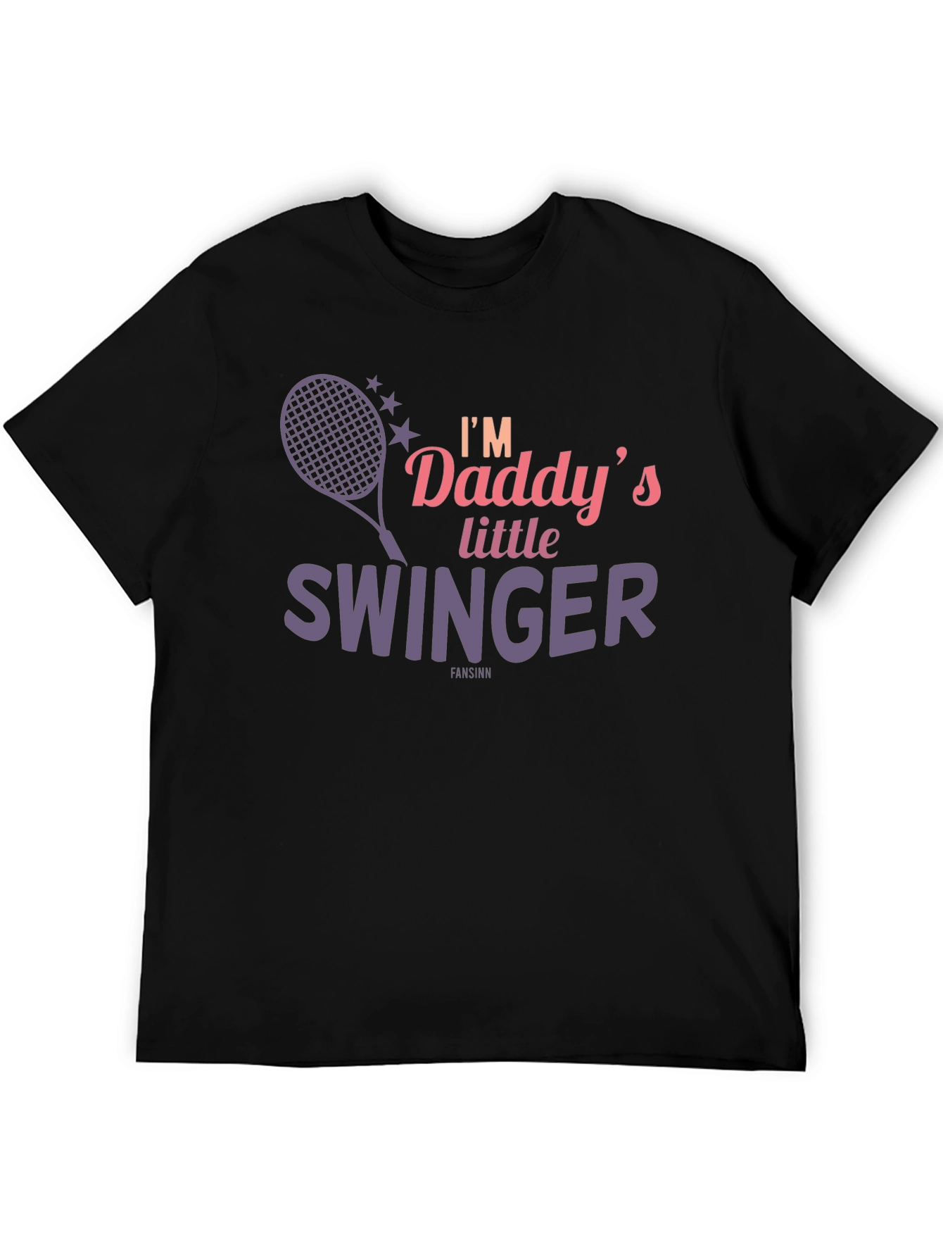 Daddys Little Swinger T-Shirt Funny Tennis Tee