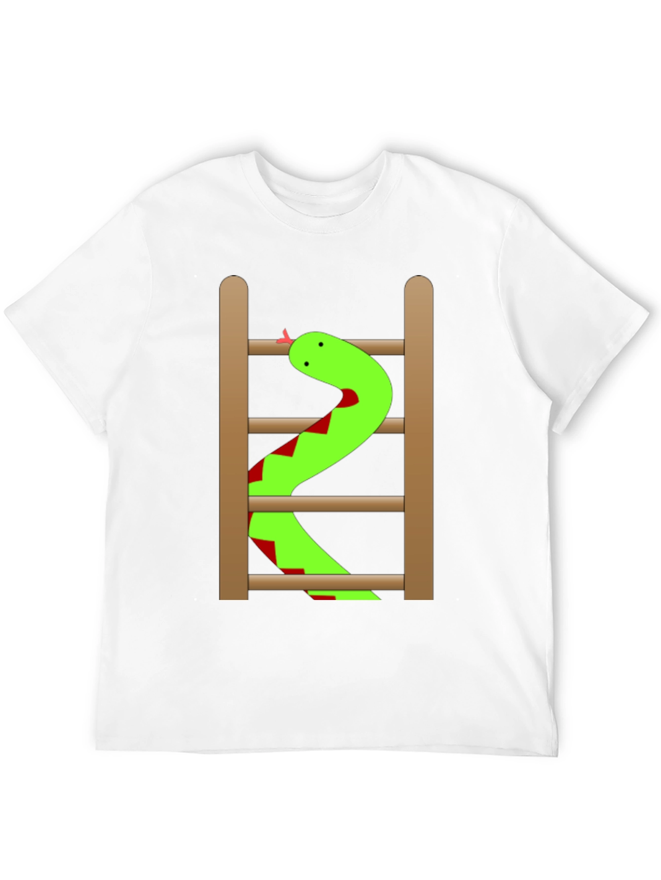 Snake Ladder Funny Graphic Tee - Black