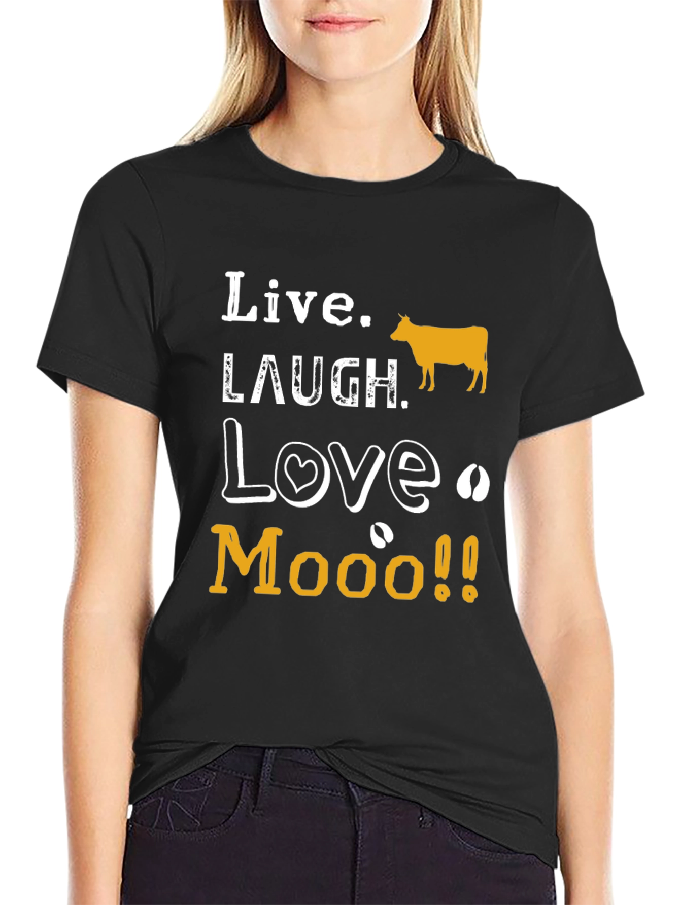 Live Laugh Love Moo T-Shirt