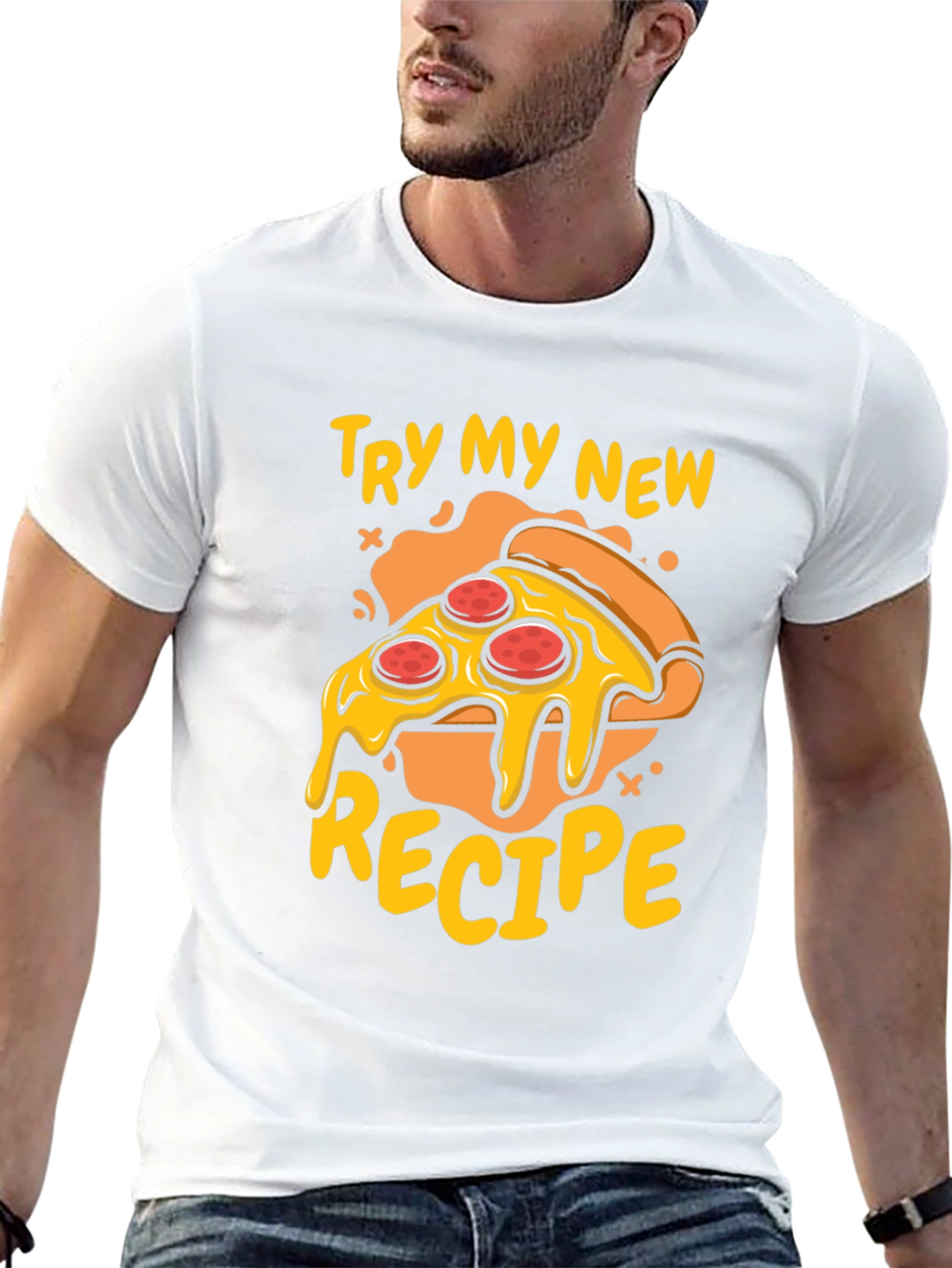 Funny Pizza Recipe Graphic T-Shirt