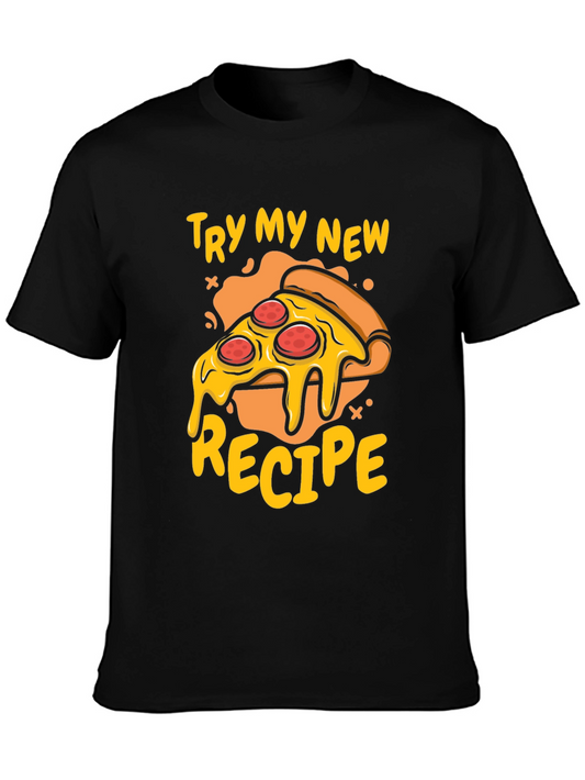 Funny Pizza Recipe Graphic T-Shirt