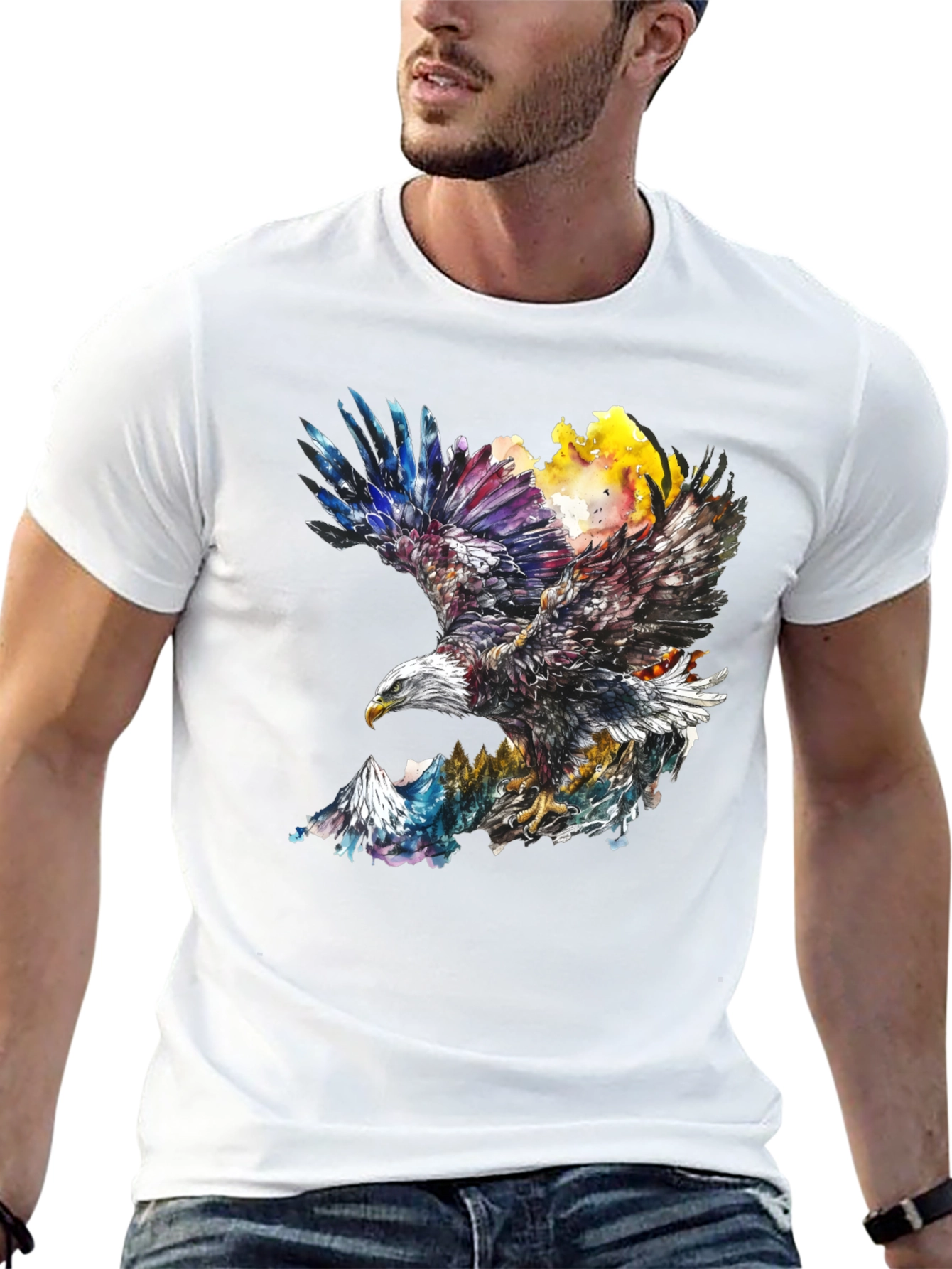 Eagle Mountain Black Graphic Tee