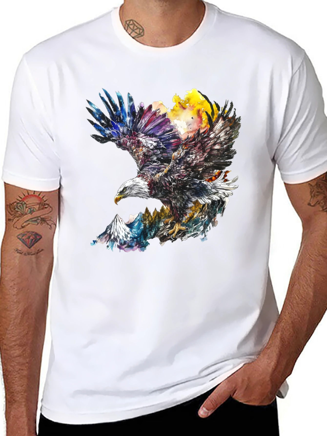 Eagle Mountain Black Graphic Tee
