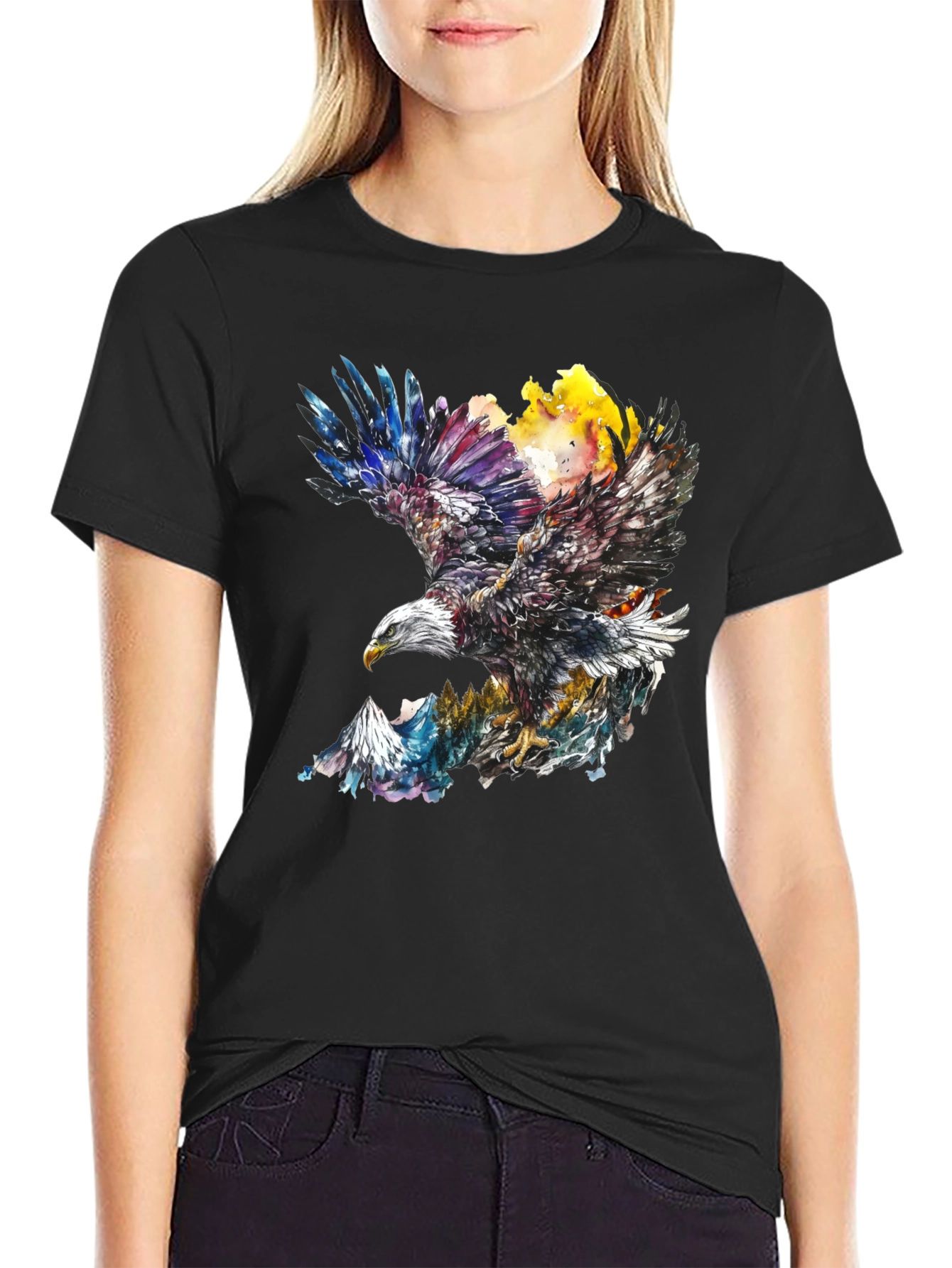 Eagle Mountain Black Graphic Tee