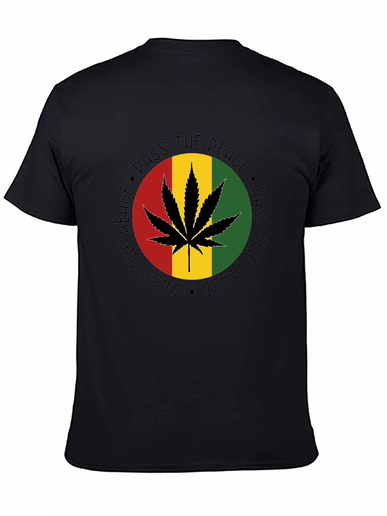Pass The Peace Rasta Marijuana Graphic T-Shirt